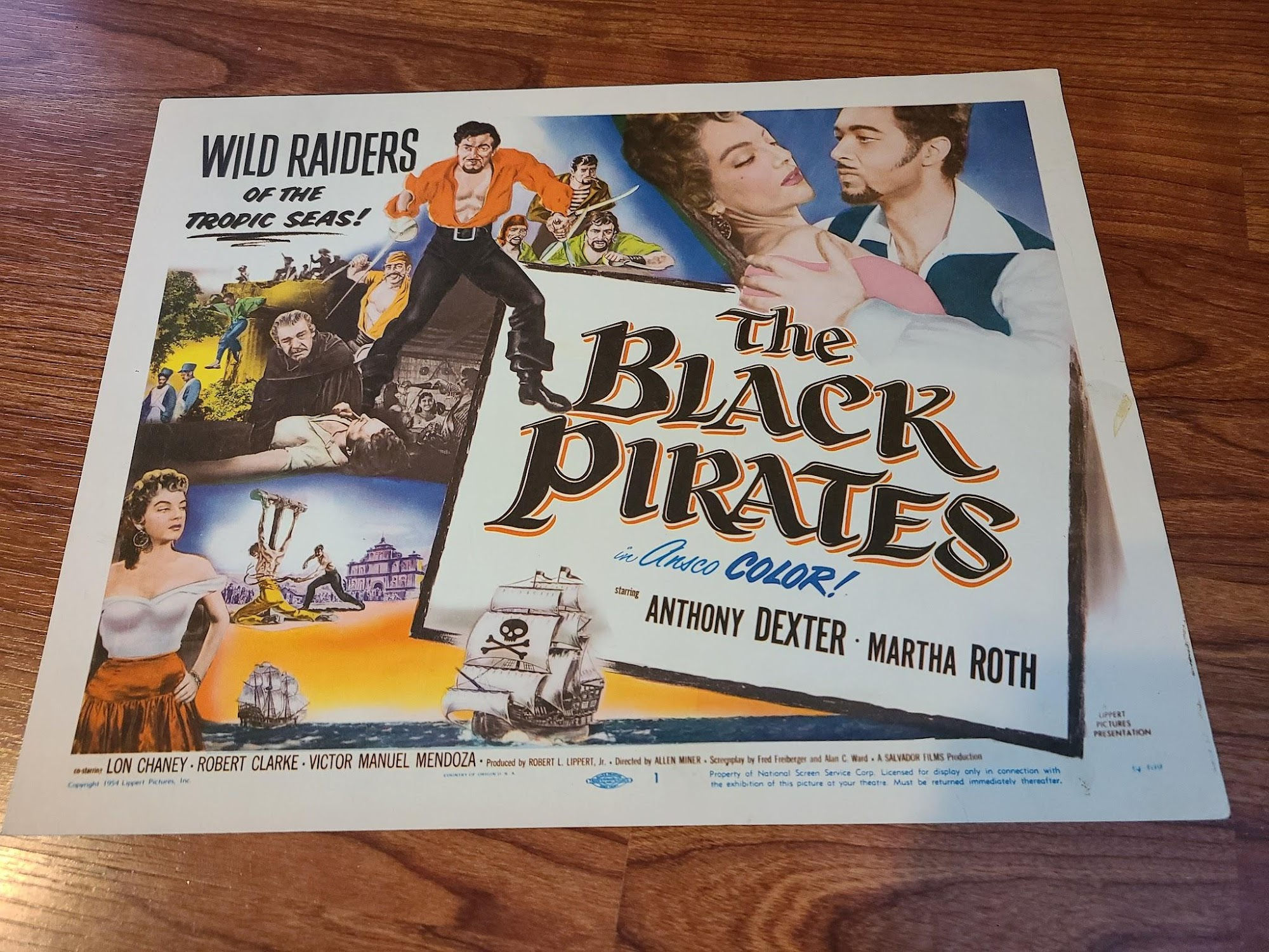 The Black Pirates 1954 Title Cards