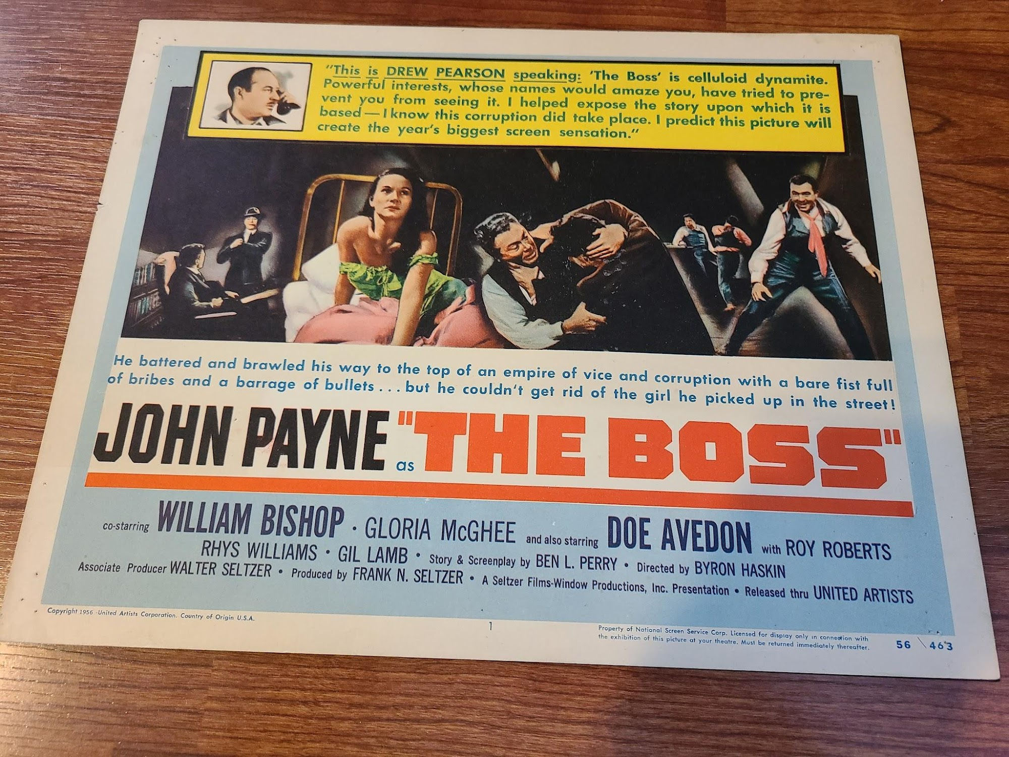 The Boss 1956 Title Cards