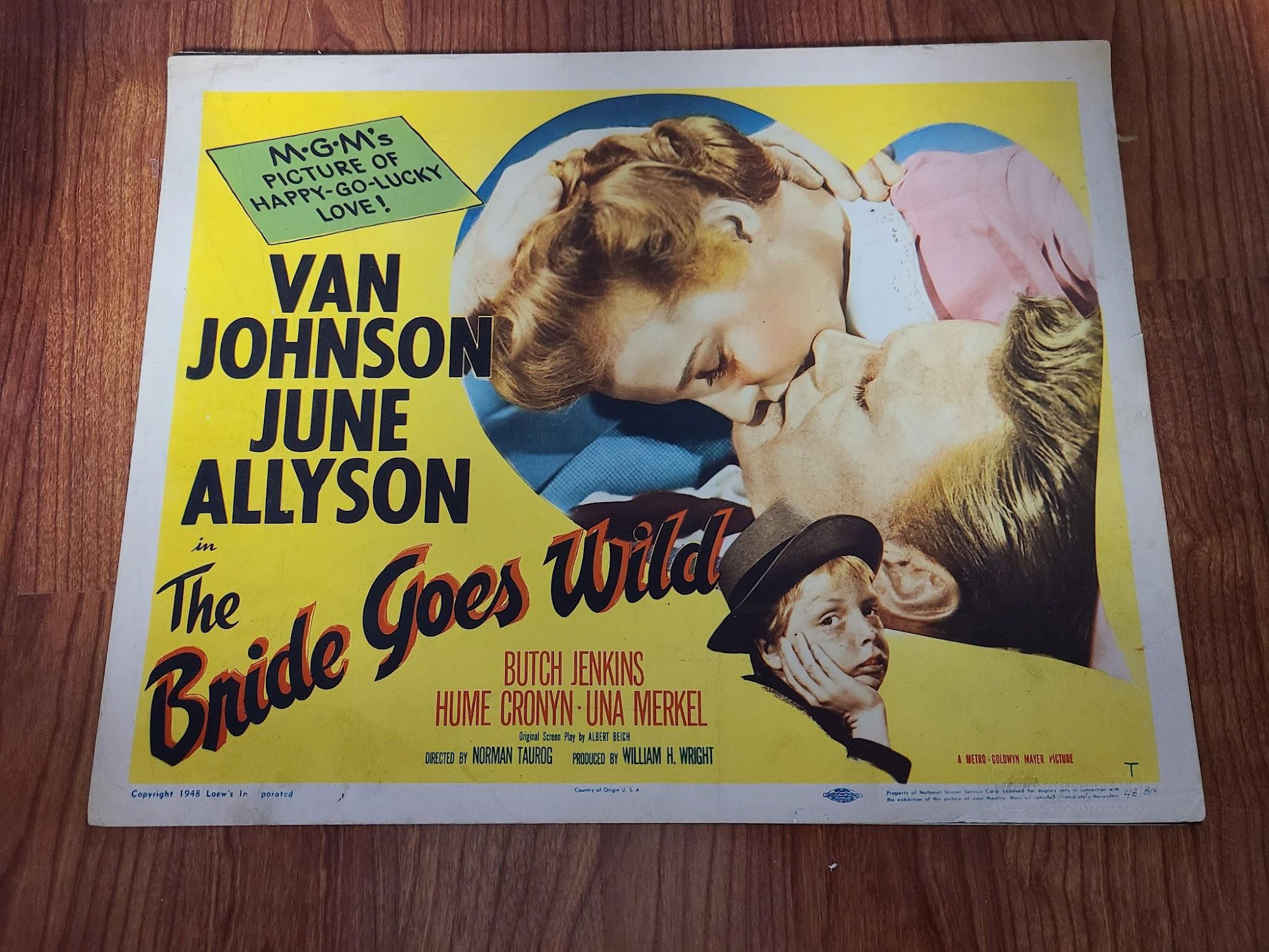 The Bride Goes Wild 1948 Title Cards
