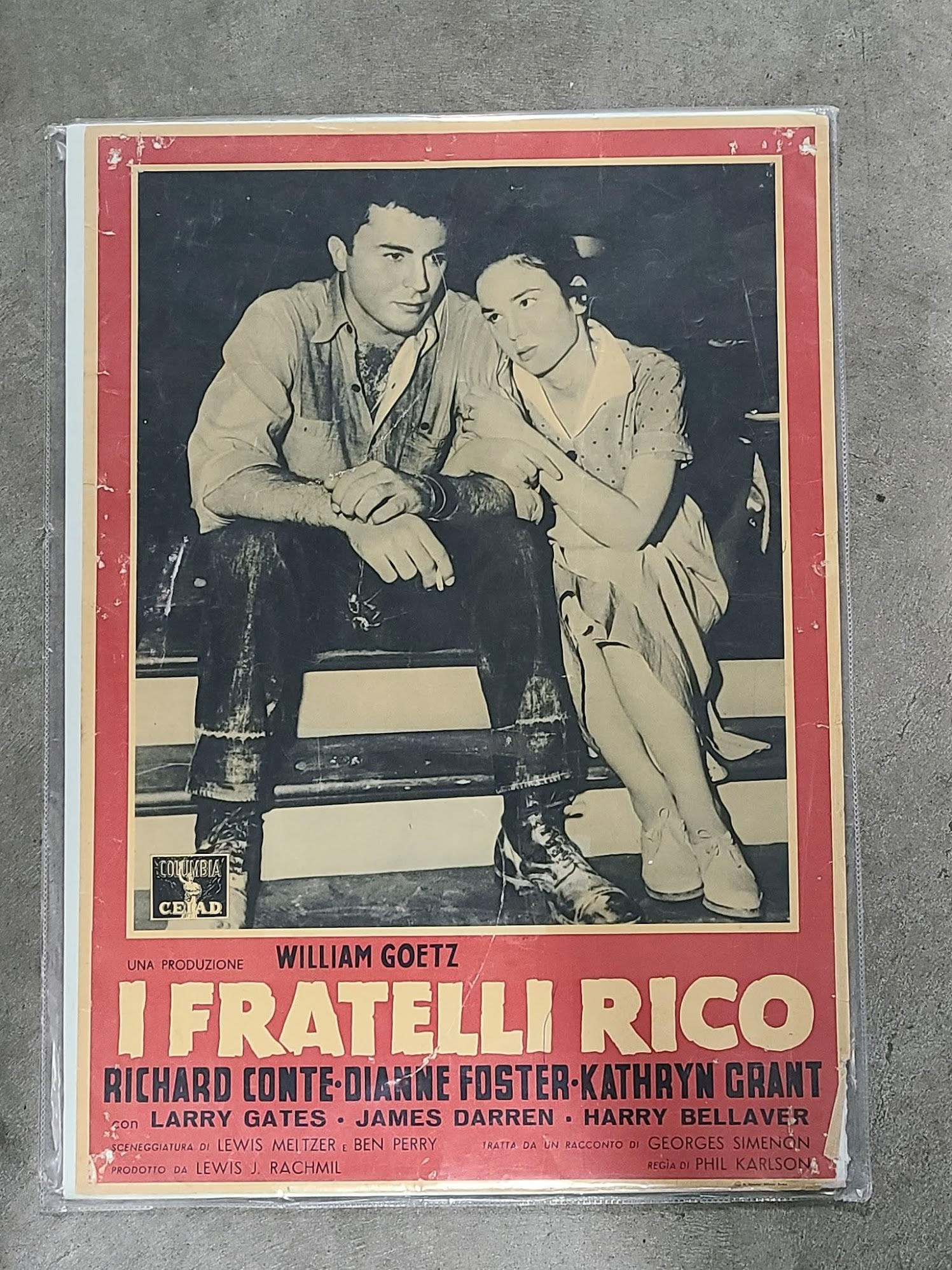 The Brothers Rico 1957 Italian Cards