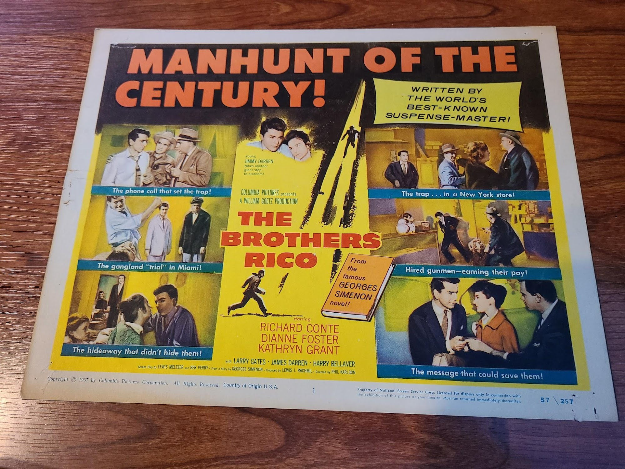 The Brothers Rico 1957 Title Cards