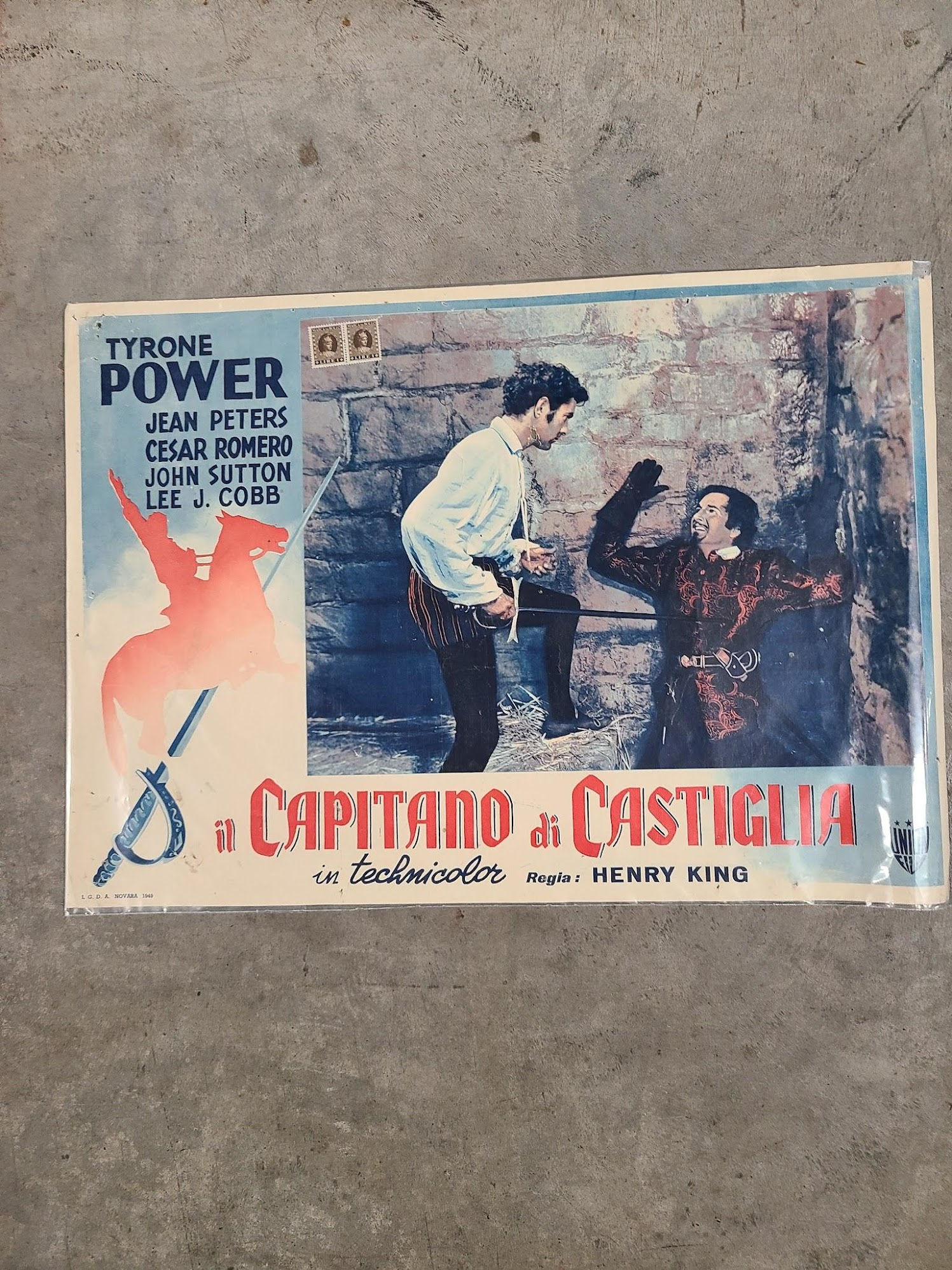The Captain From Castile 1947 Italian Cards