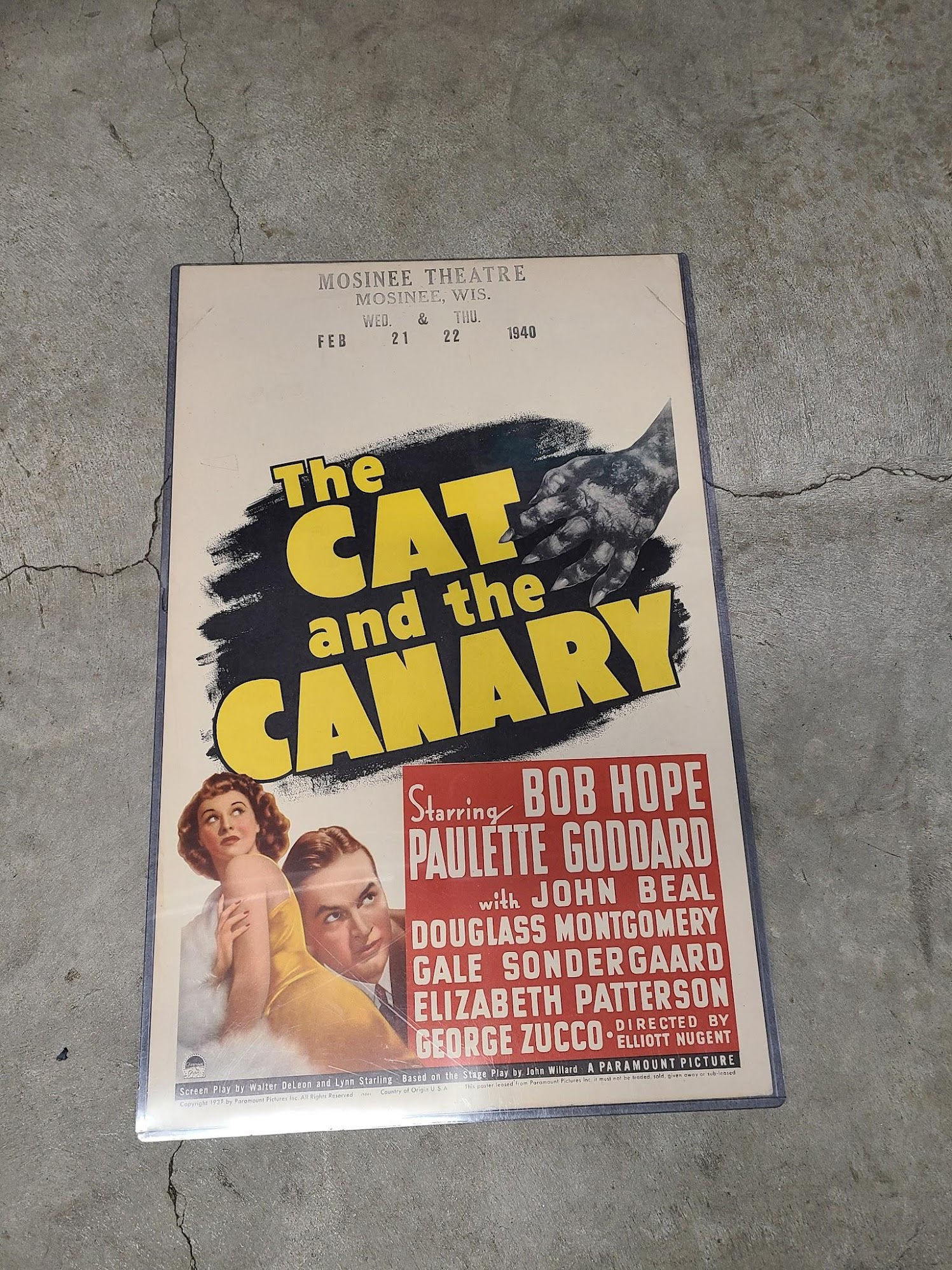The Cat And The Canary 1939 Window Cards