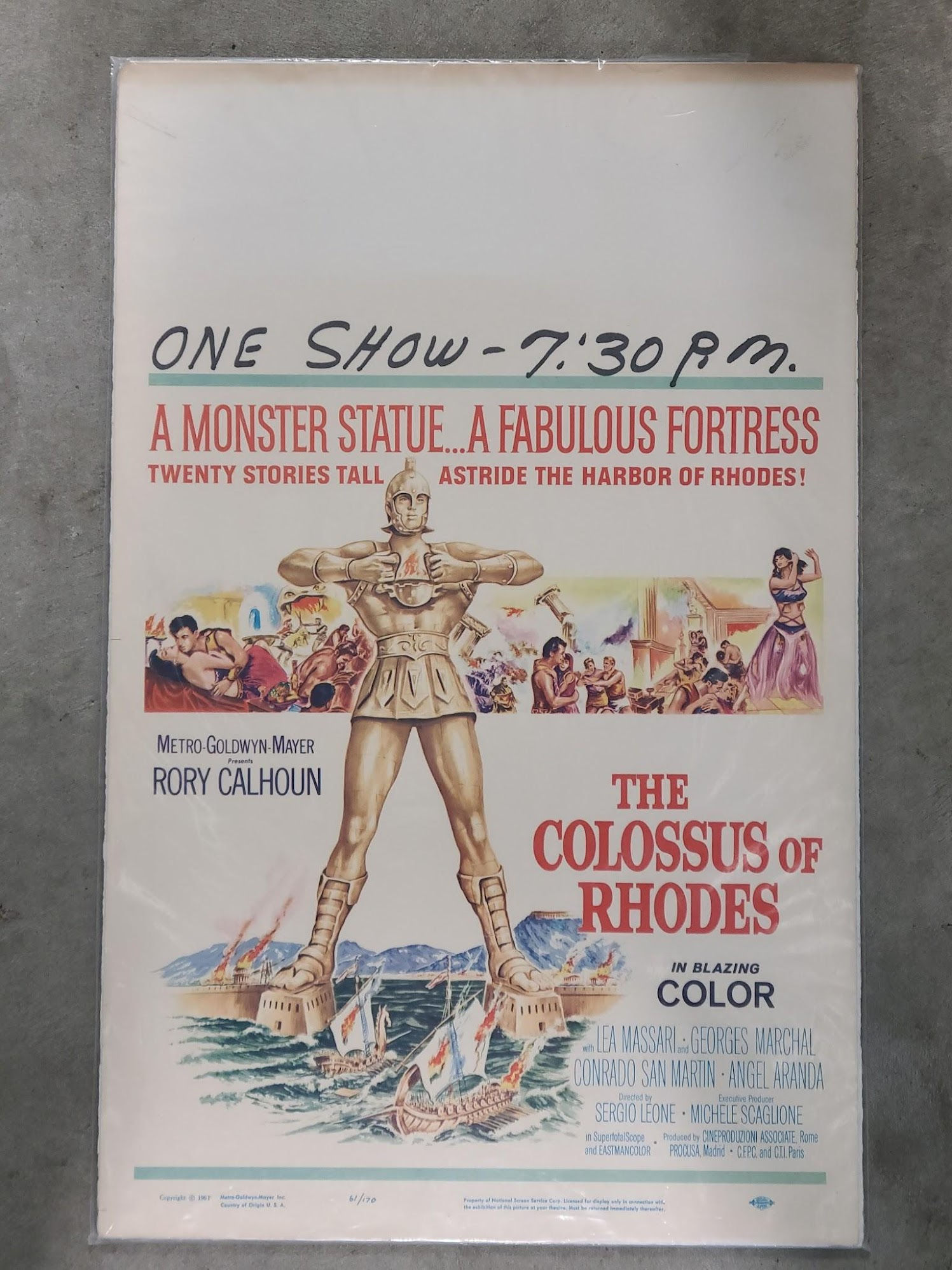 The Colossus Of Rhodes 1961 Window Cards