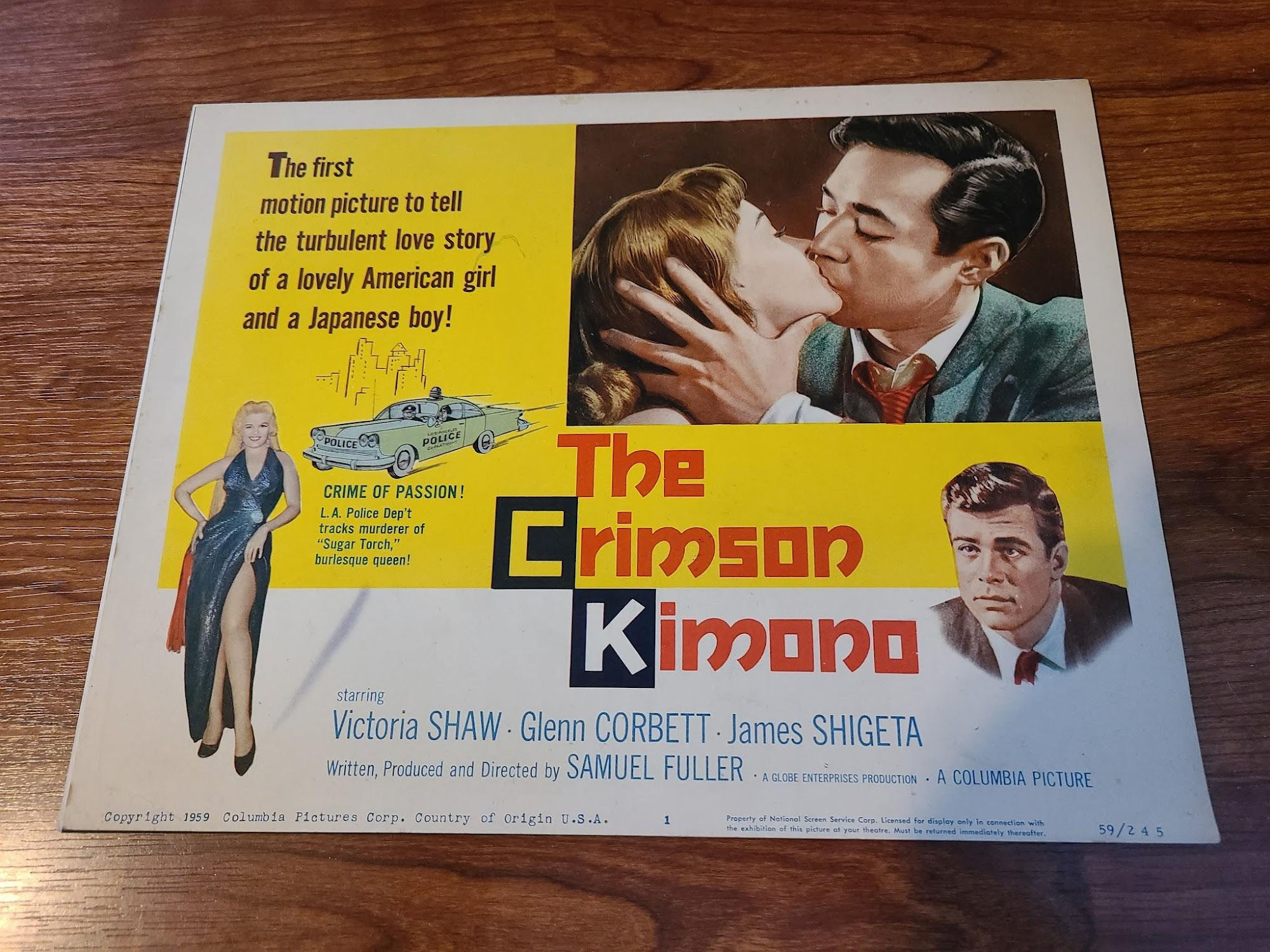 The Crimson Kimono 1959 Title Cards