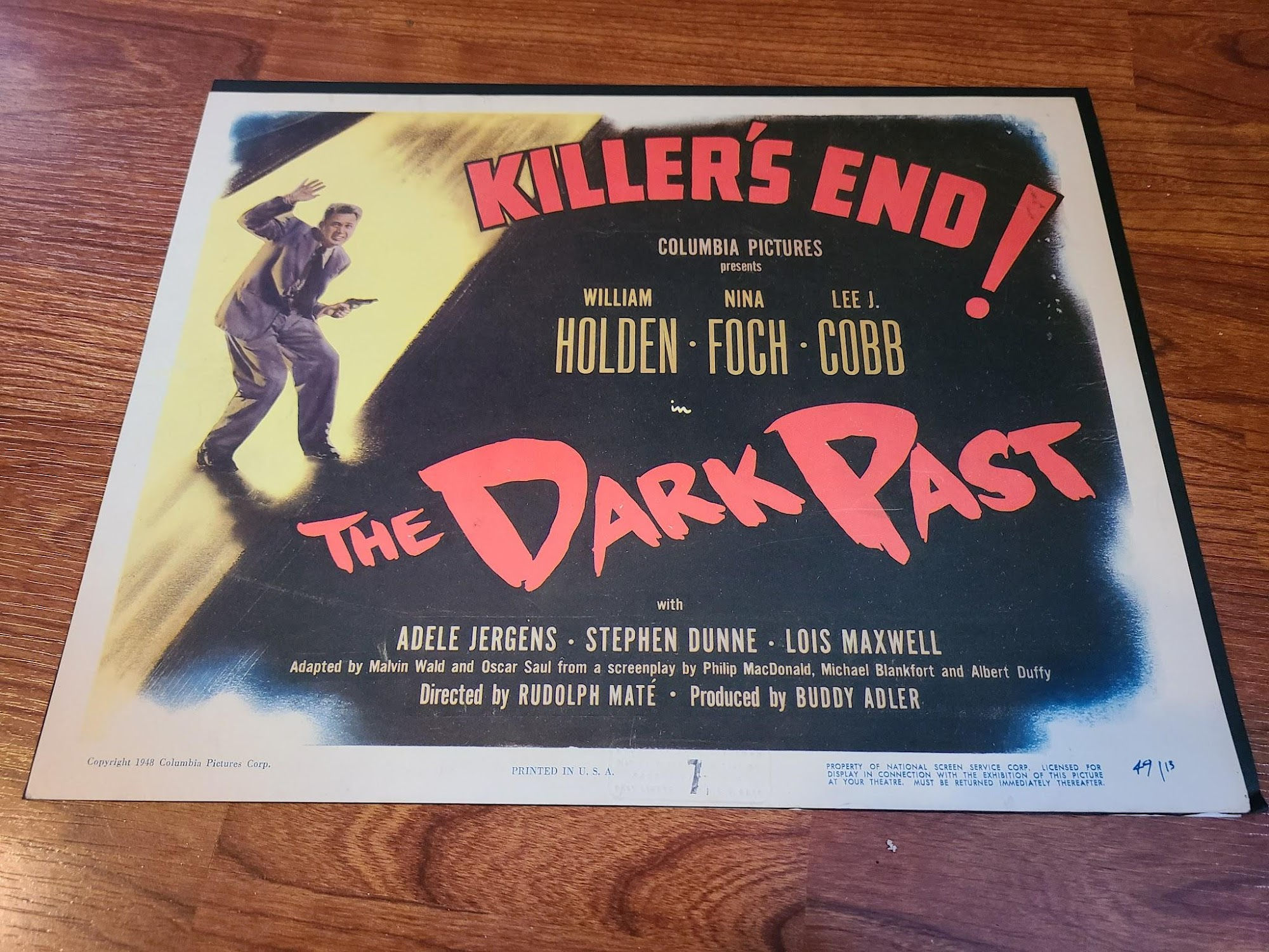 The Dark Past 1949 Title Cards