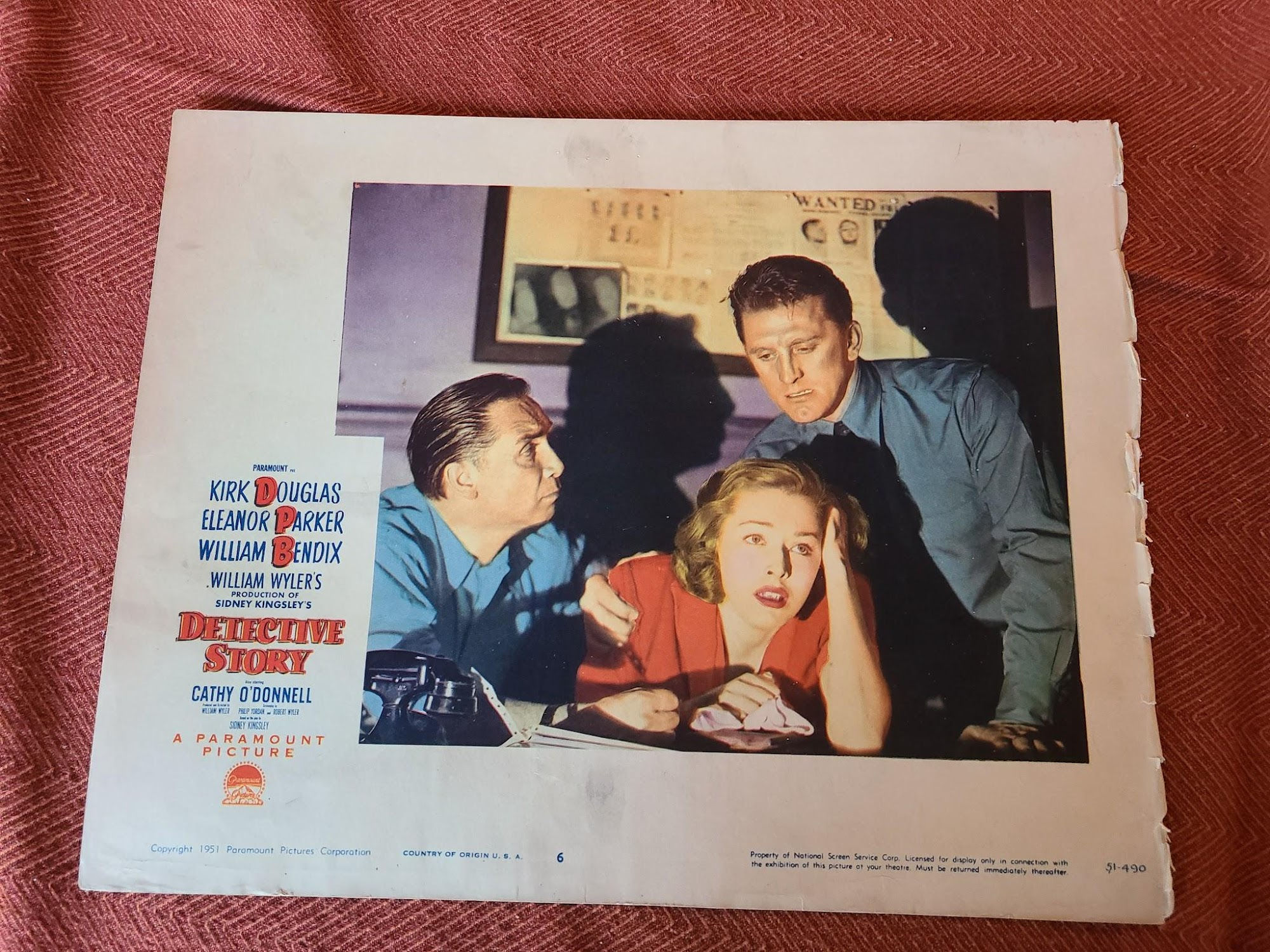 The Detective Story 1951 General Lobby Cards