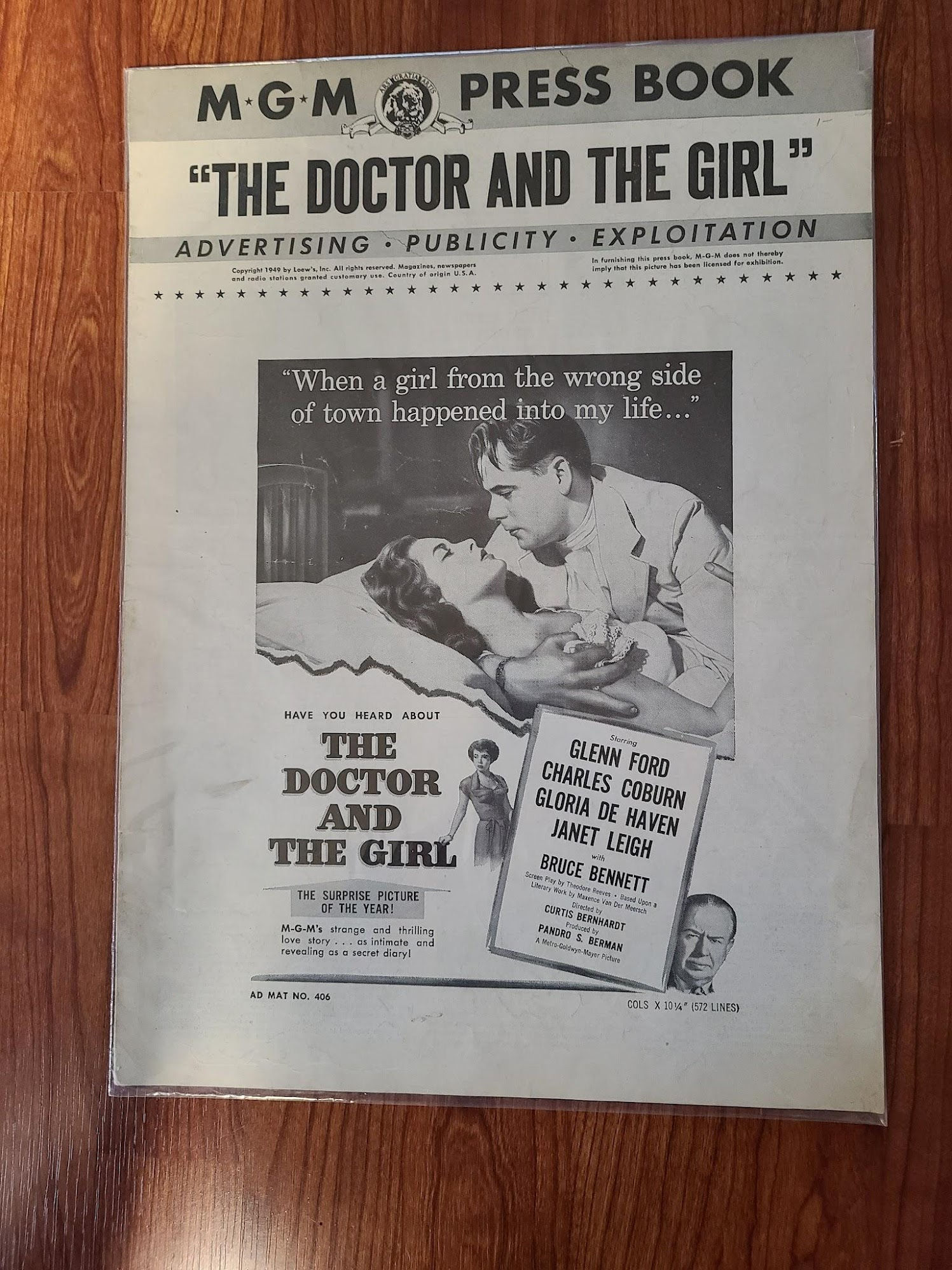 The Doctor And The Girl 1949 Press Books