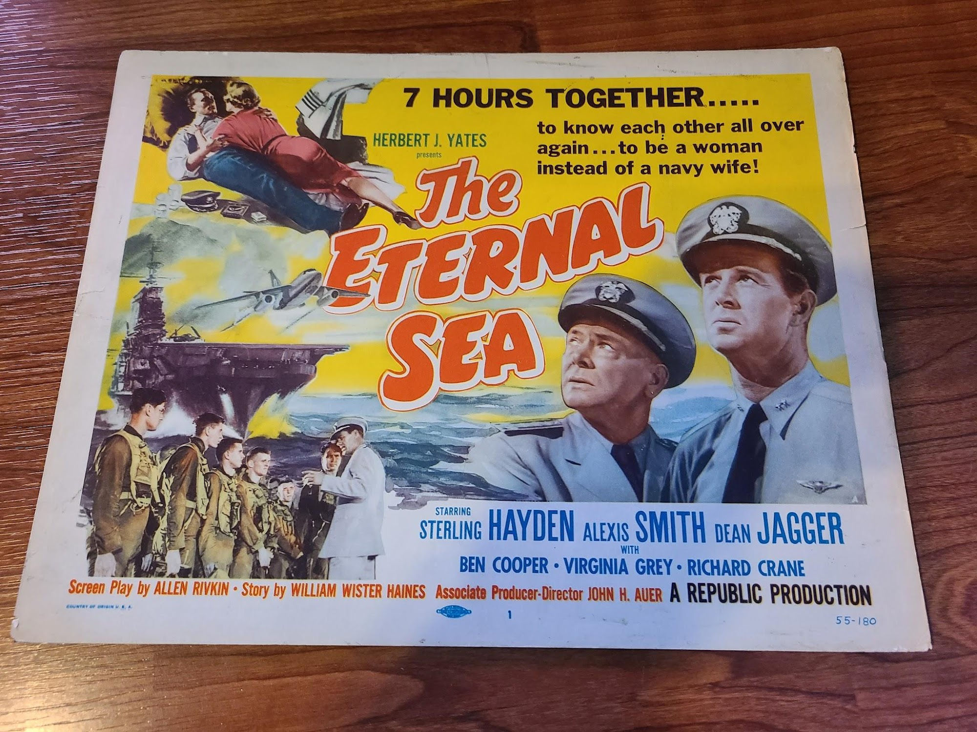 The Eternal Sea 1955 Military/Aviation Lobby Cards