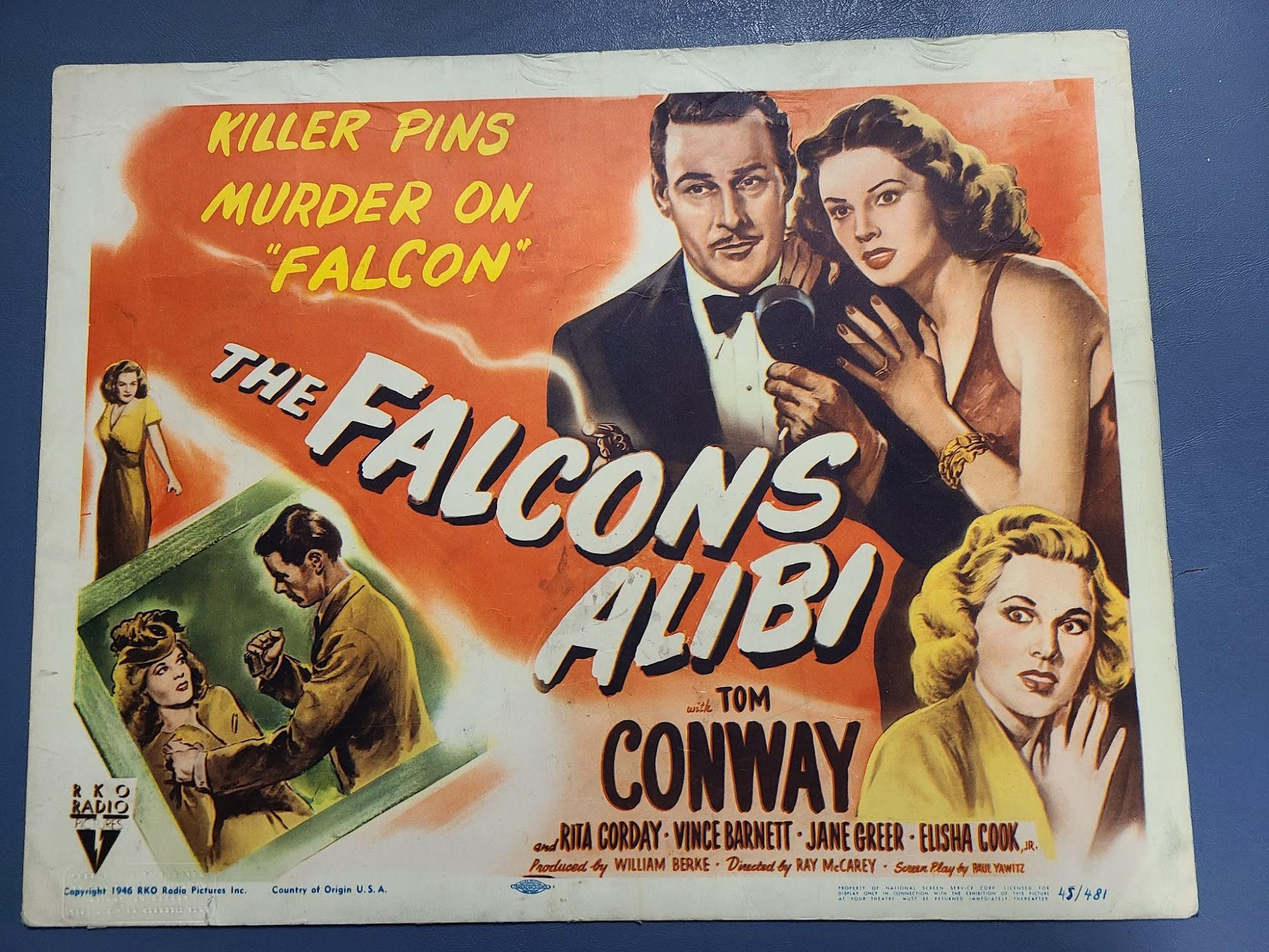 The Falcon's Alibi 1945 Title Cards
