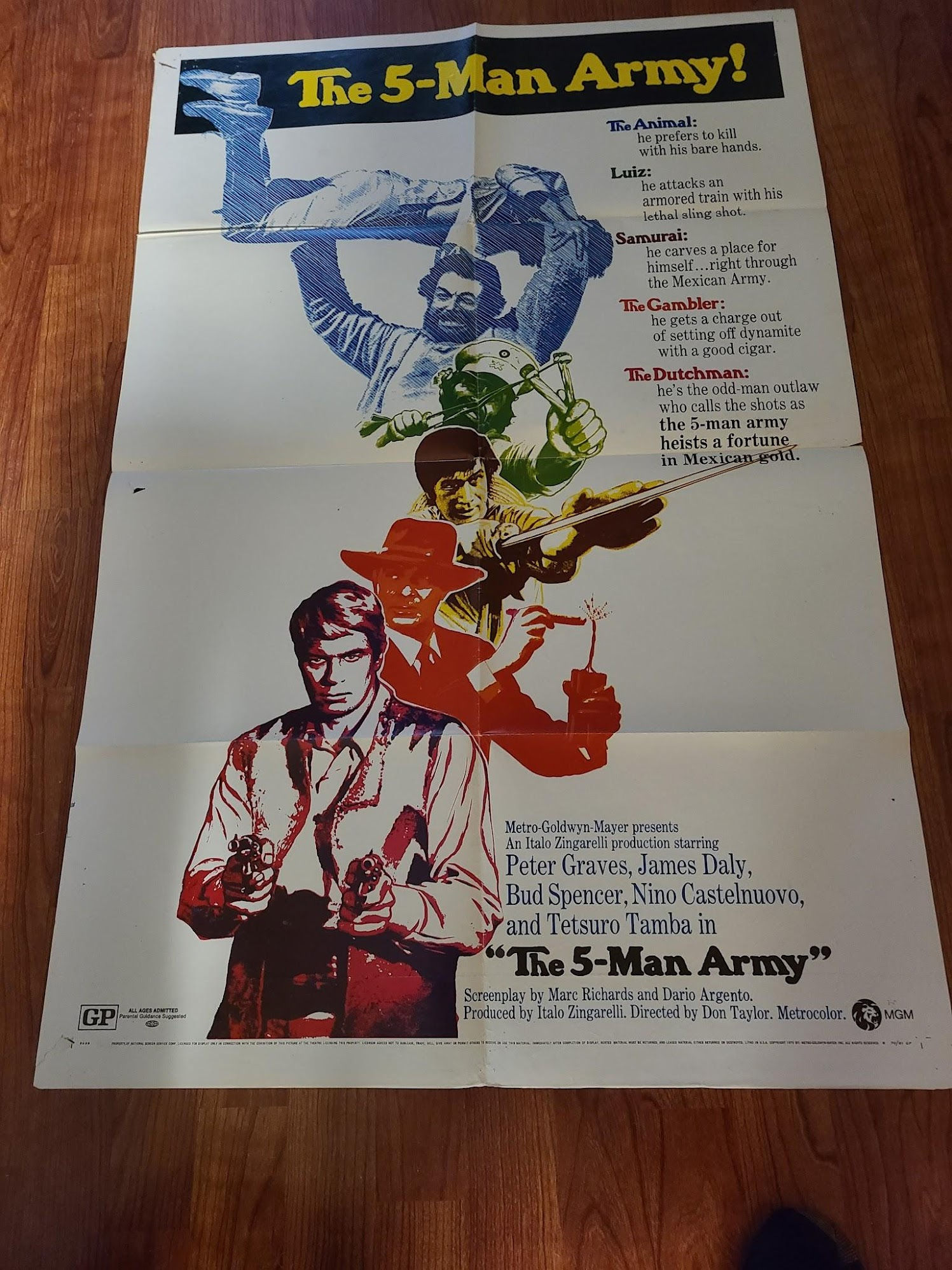 The Five Man Army 1970 1 Sheets/US