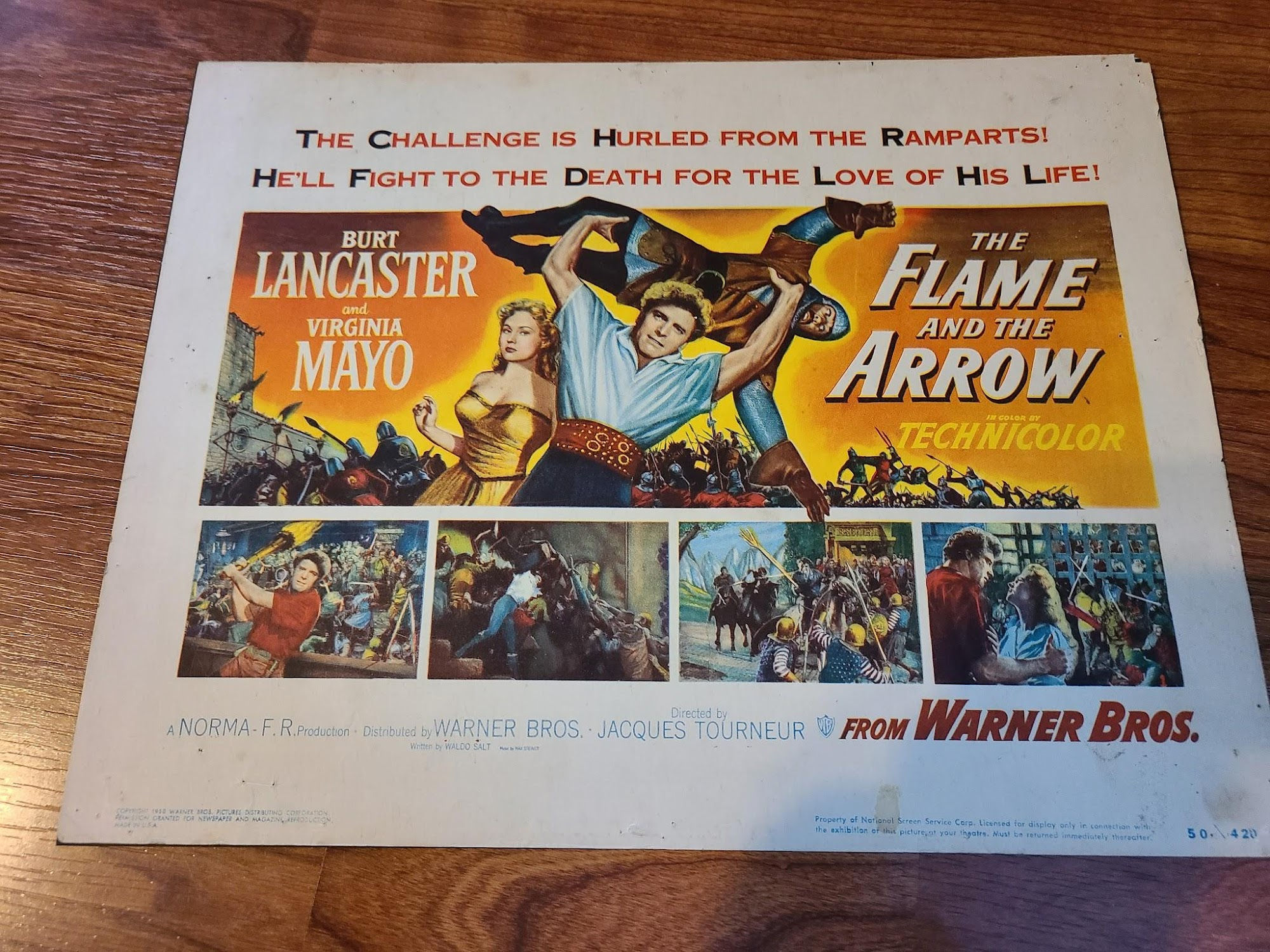 The Flame And The Arrow 1950 Title Cards