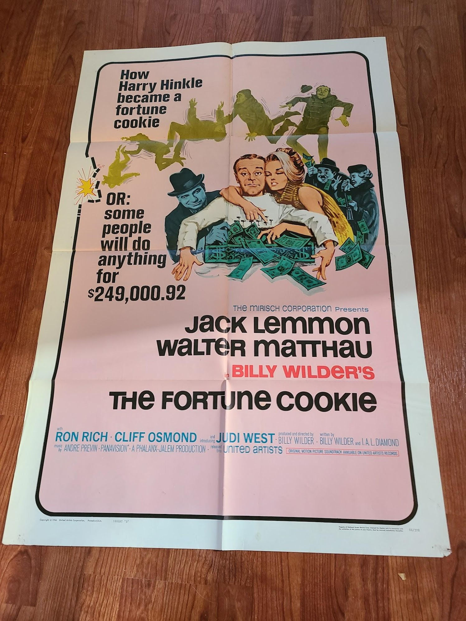 The Fortune Cookie 1966 1 Sheets/US