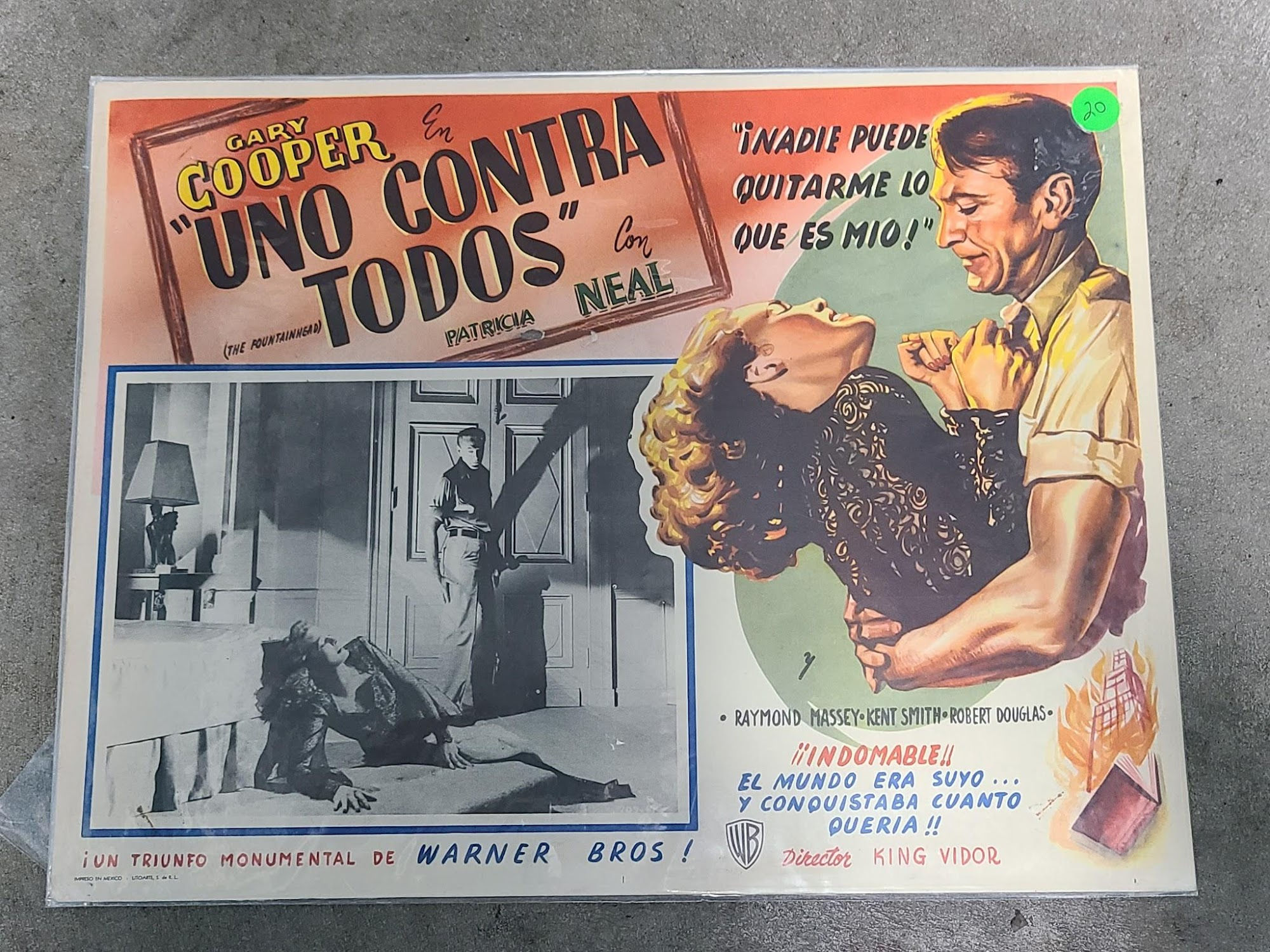 The Fountainhead 1949 Mexican Lobby Cards