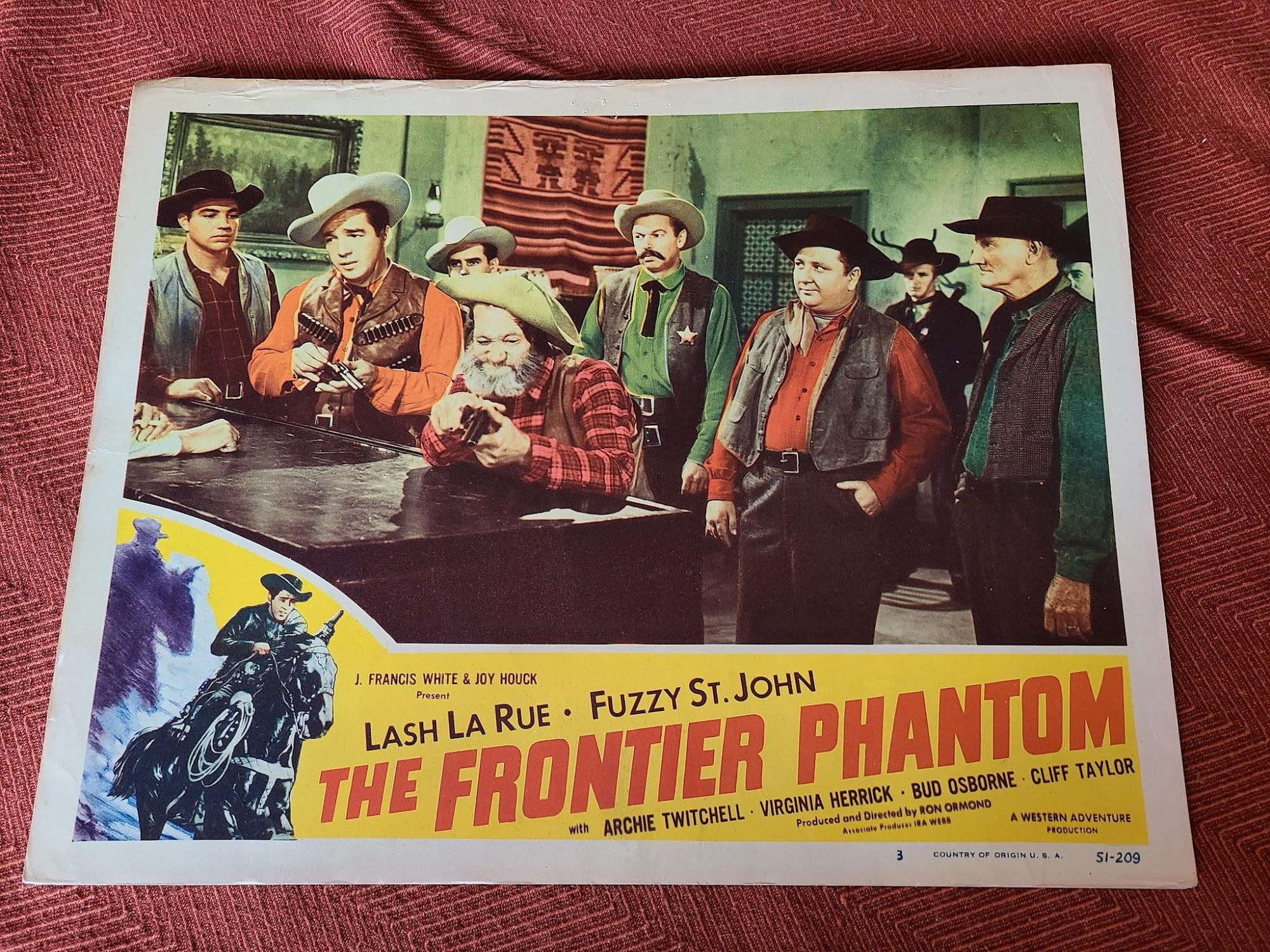 The Frontier Phantom 1950 Western Lobby Cards