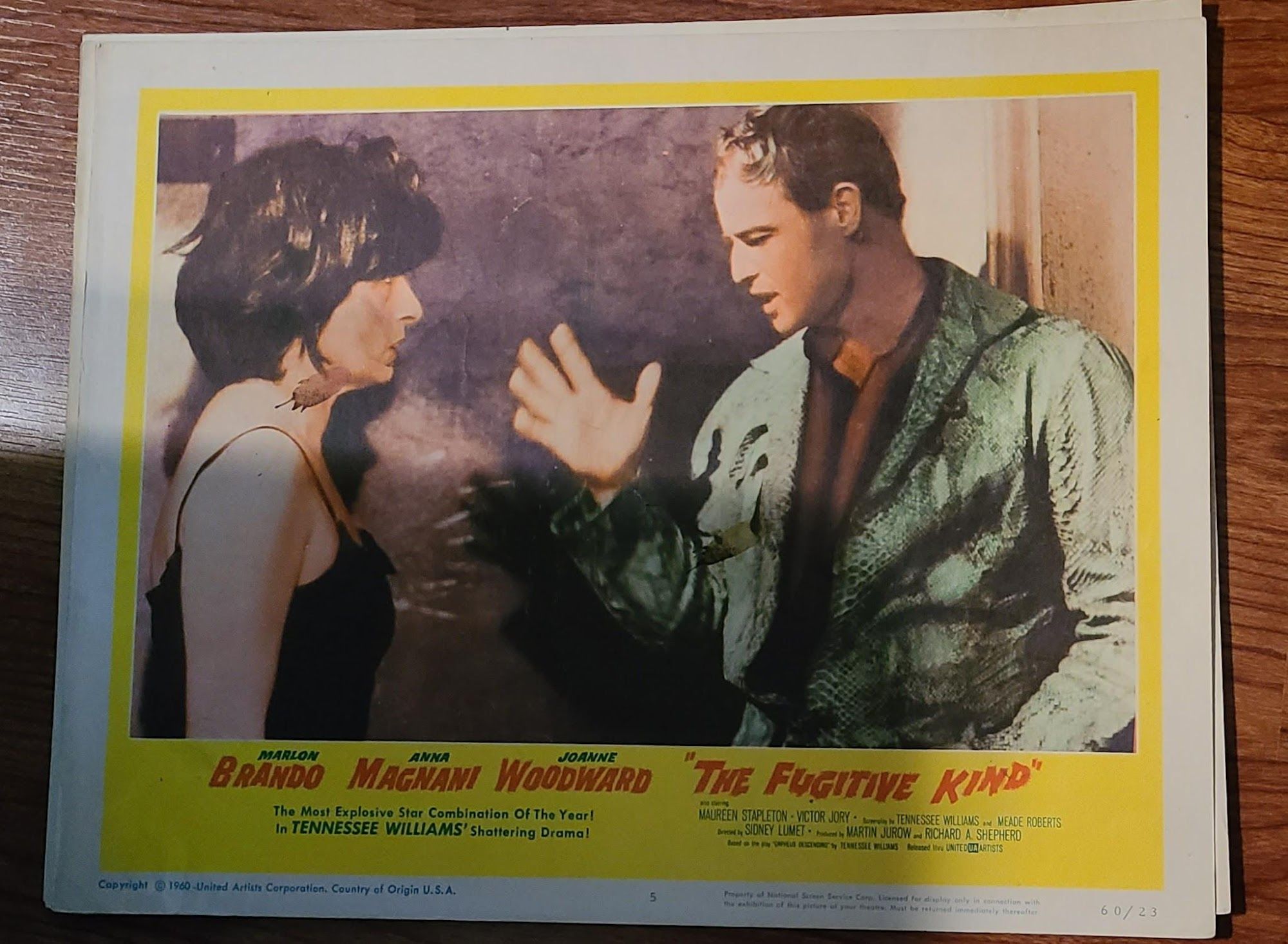 The Fugitive Kind 1960 General Lobby Cards