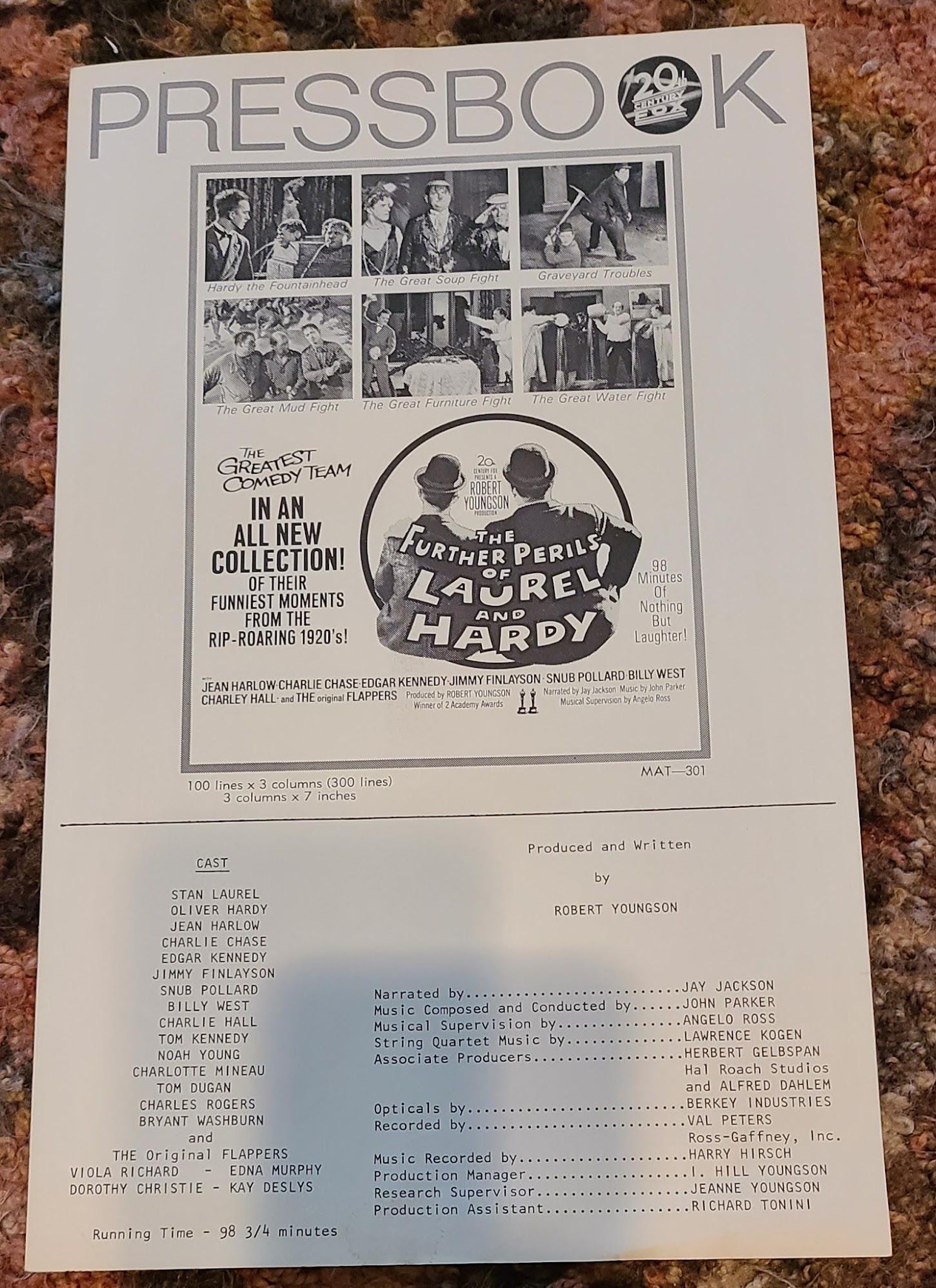 The Further Perils Of Laurel & Hardy 1968 Press Books