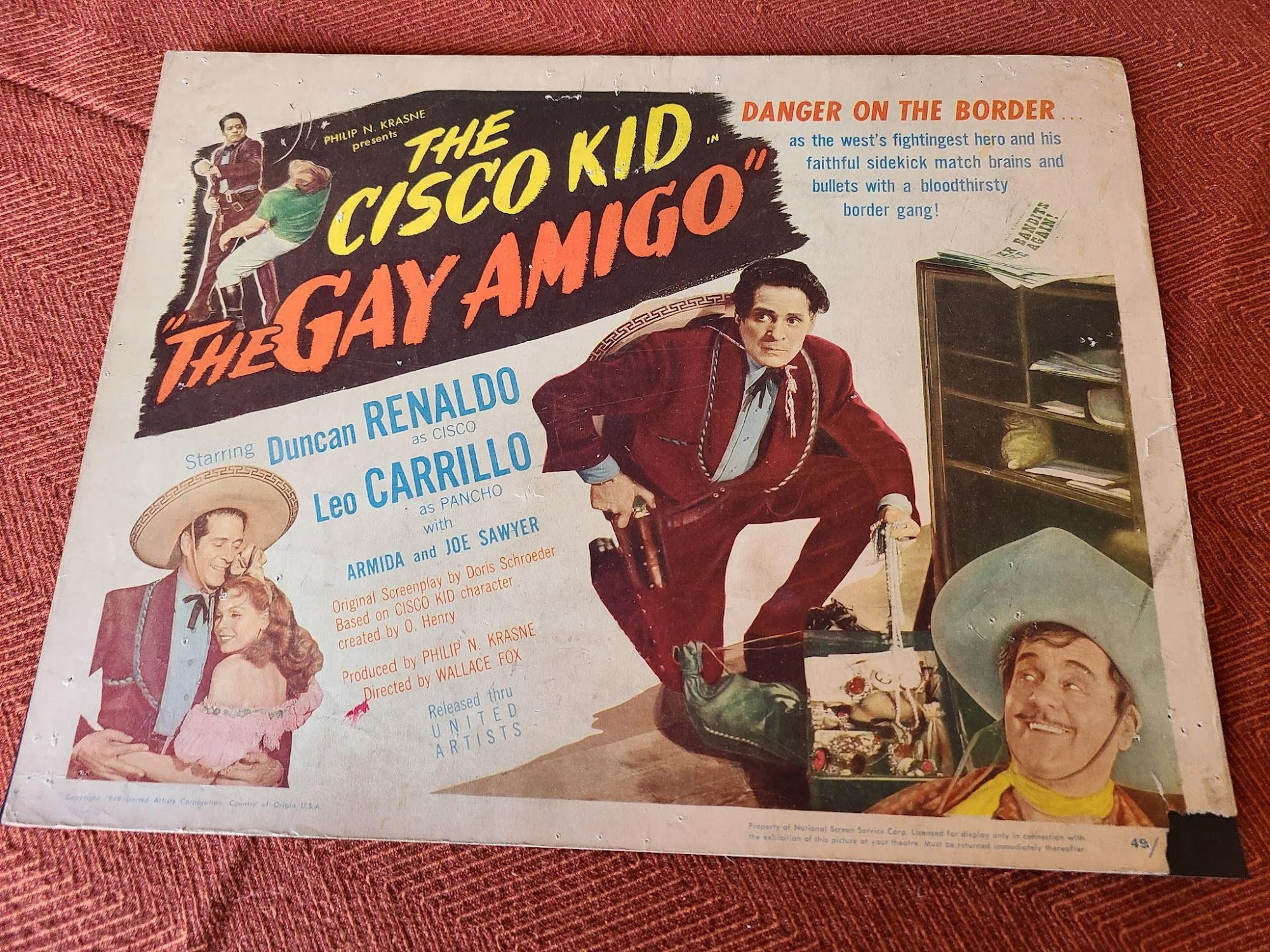 The Gay Amigo 1949 Western Lobby Cards