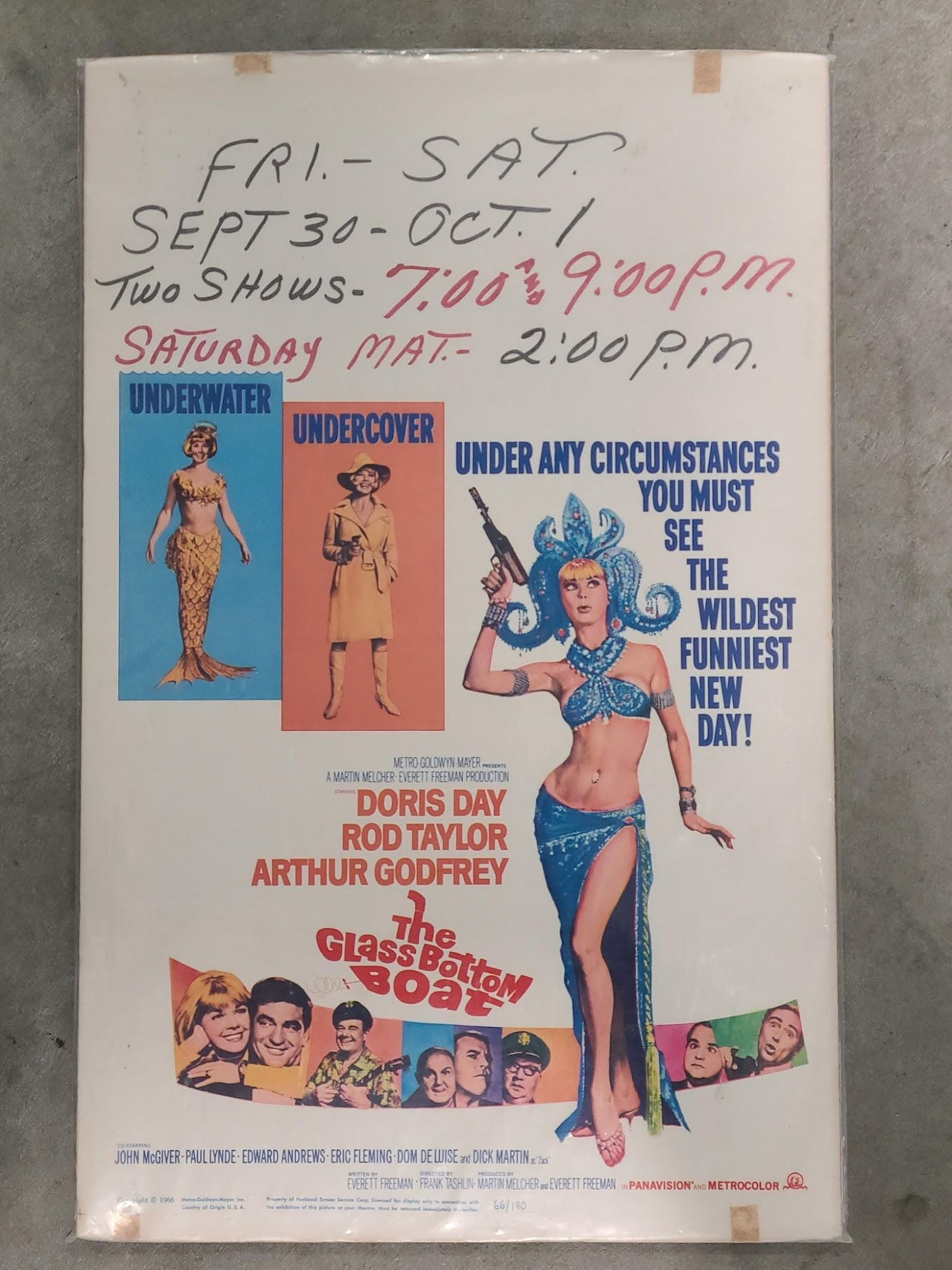 The Glass Bottom Boat 1966 Window Cards