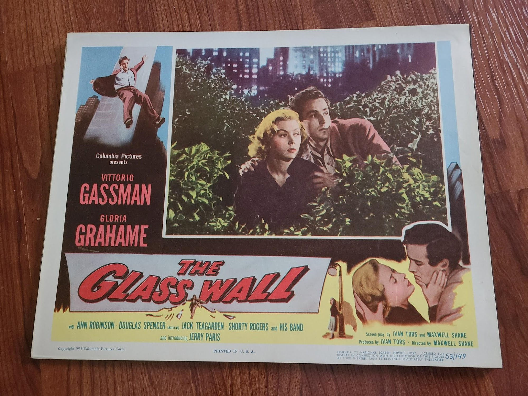The Glass Wall 1953 General Lobby Cards
