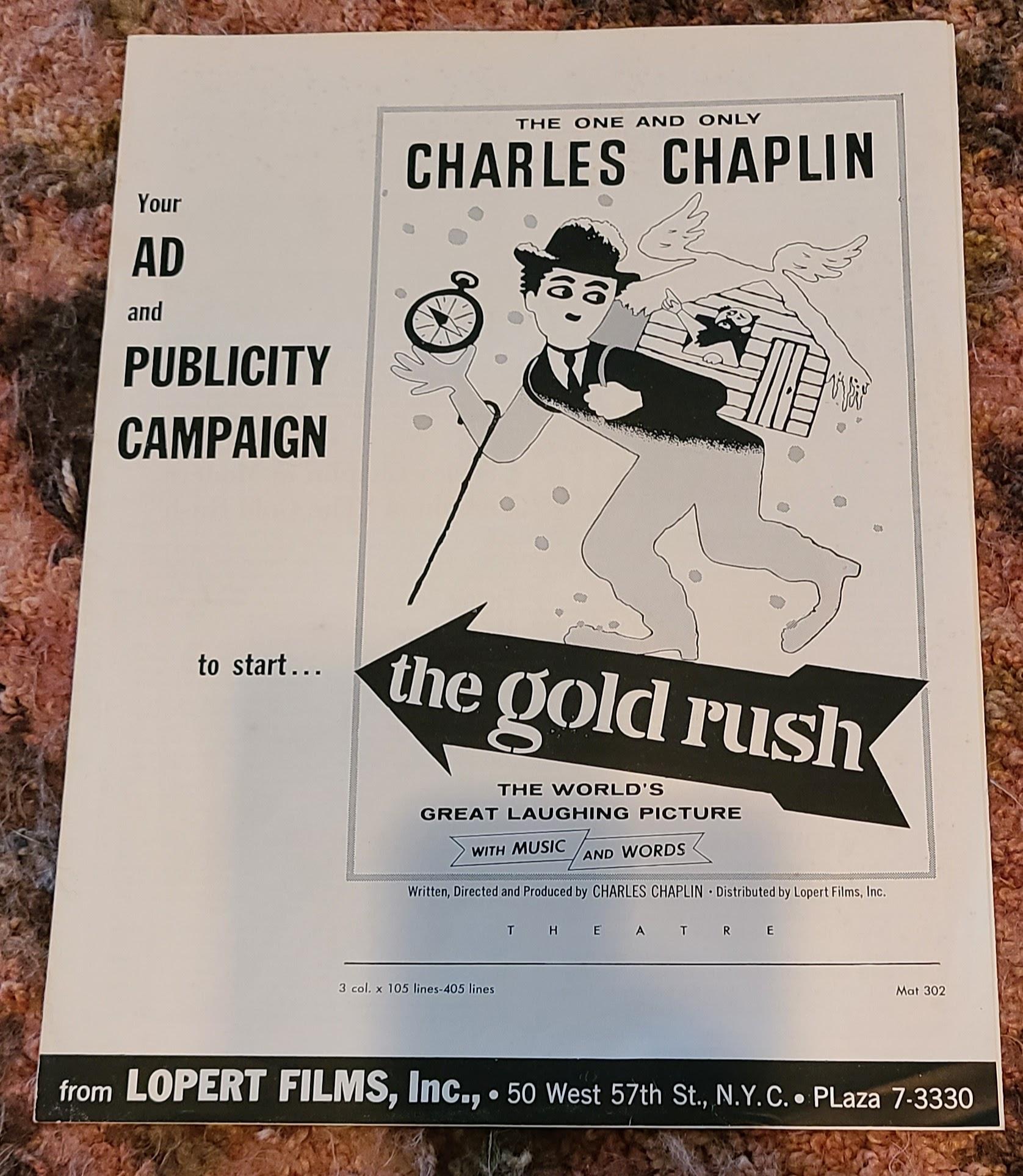 The Gold Rush 1925 Press Books