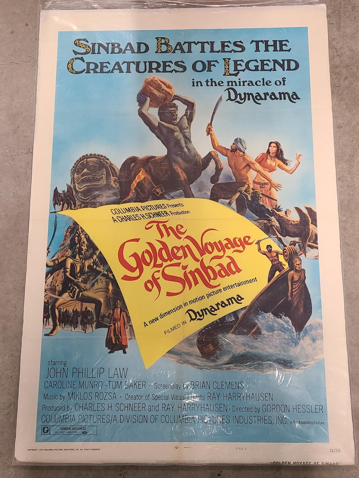The Golden Voyage of Sinbad 1973 1 Sheets/US