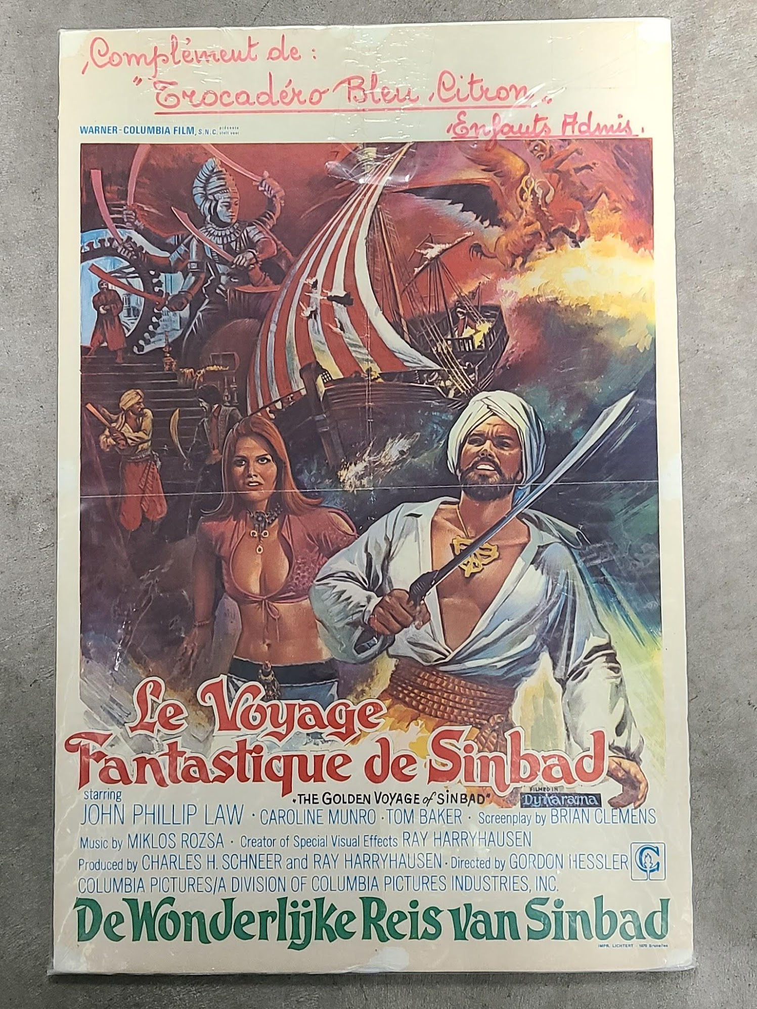 The Golden Voyage Of Sinbad 1973 Belgium