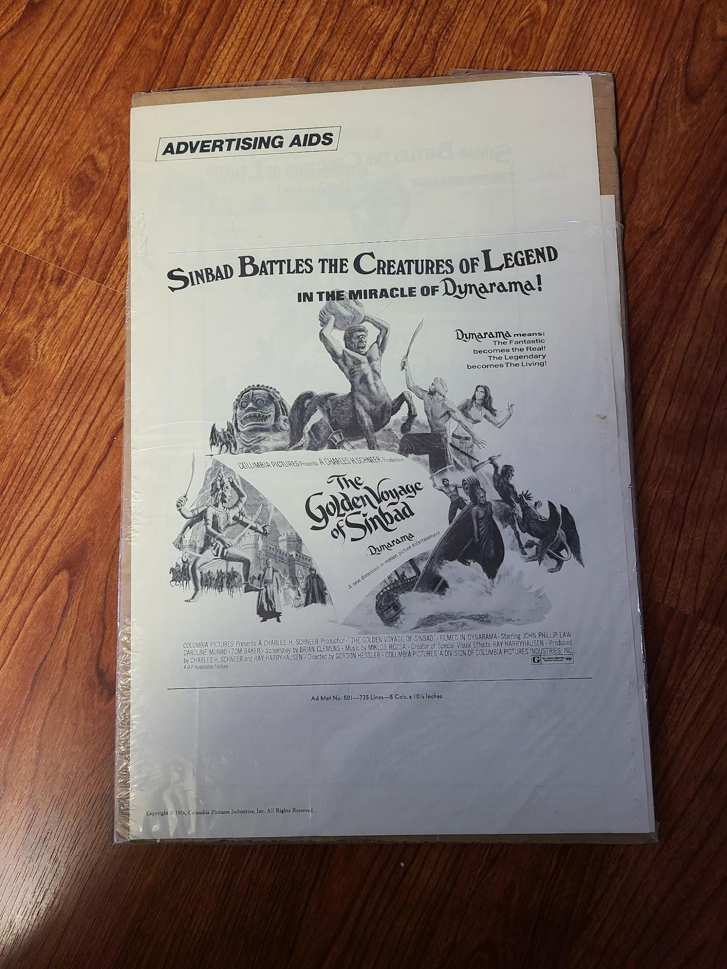 The Golden Voyage Of Sinbad 1974 Press Books