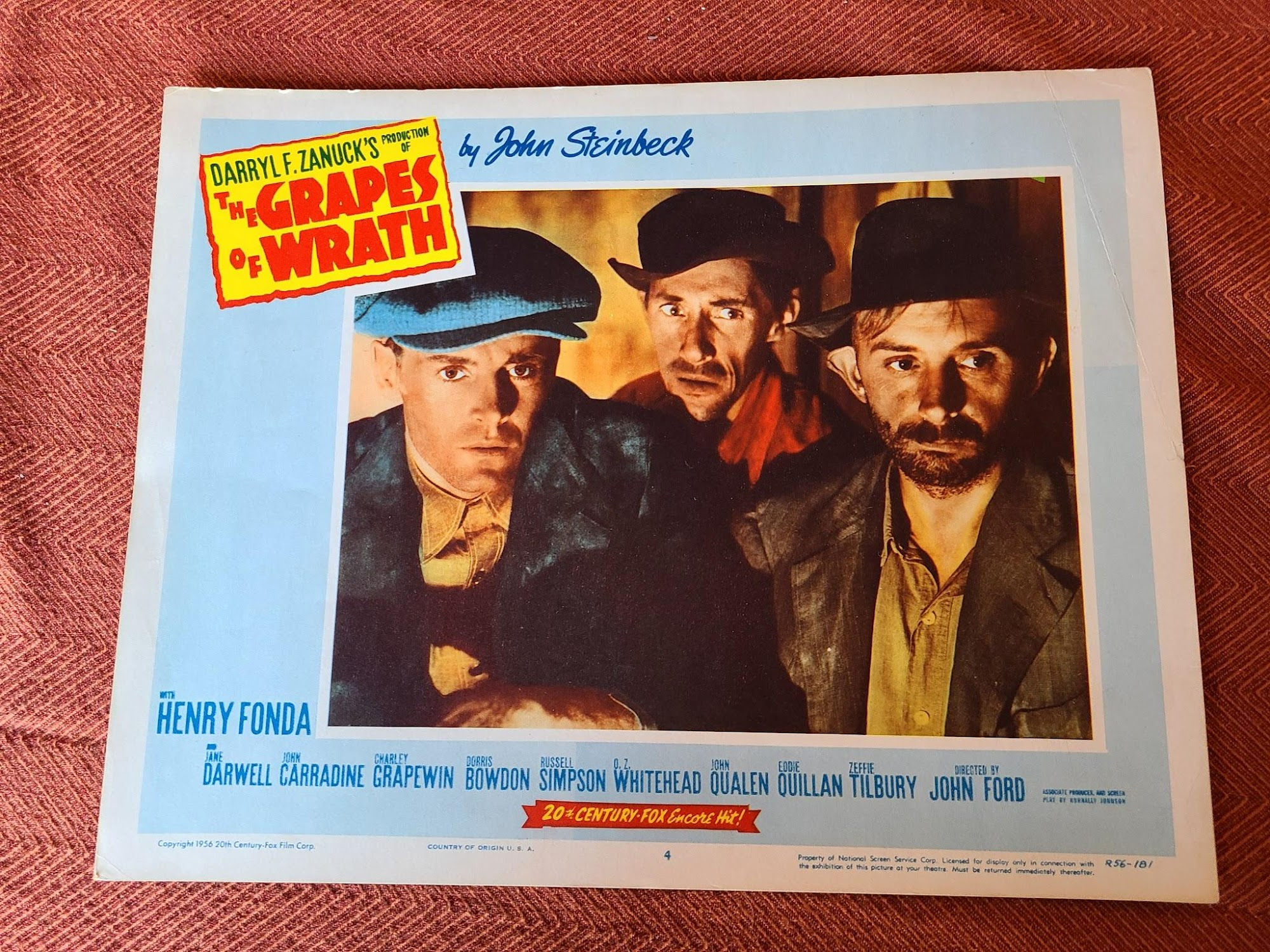 The Grapes Of Wrath 1940 General Lobby Cards