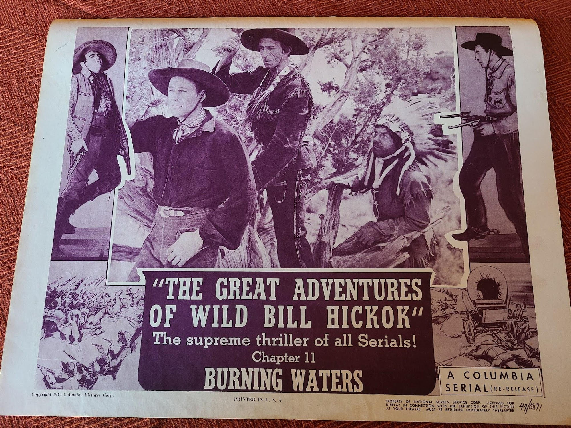 The Great Adv. Of Wild Bill Hickok 1939 Serial Lobby Cards