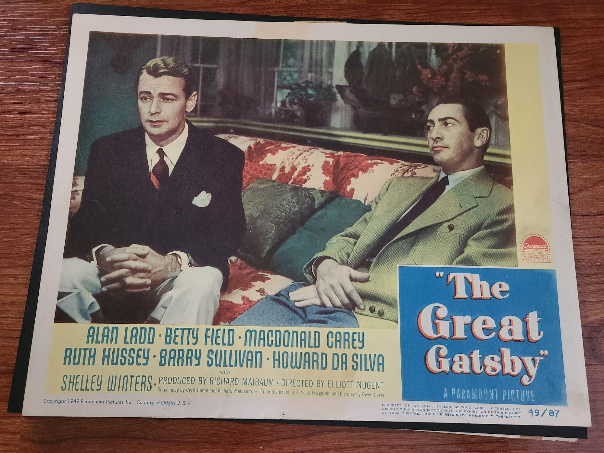 The Great Gatsby 1949 General Lobby Cards