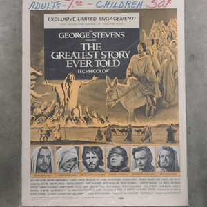 The Greatest Story Ever Told 1965 Window Cards