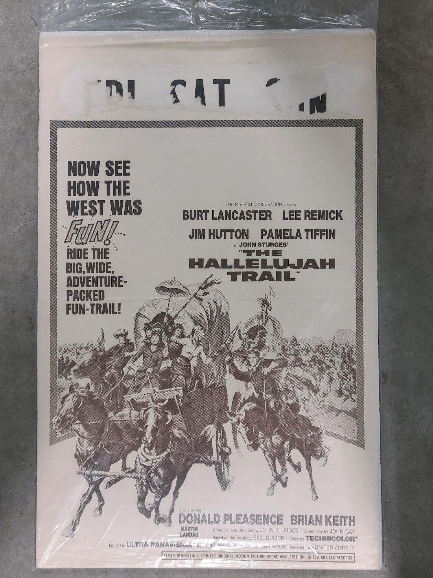 The Hallelujah Trail 1965 Window Cards