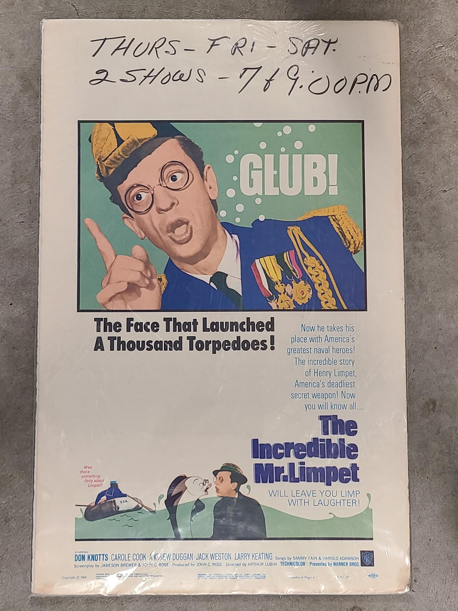 The Incredible Mr. Limpet 1964 Window Cards