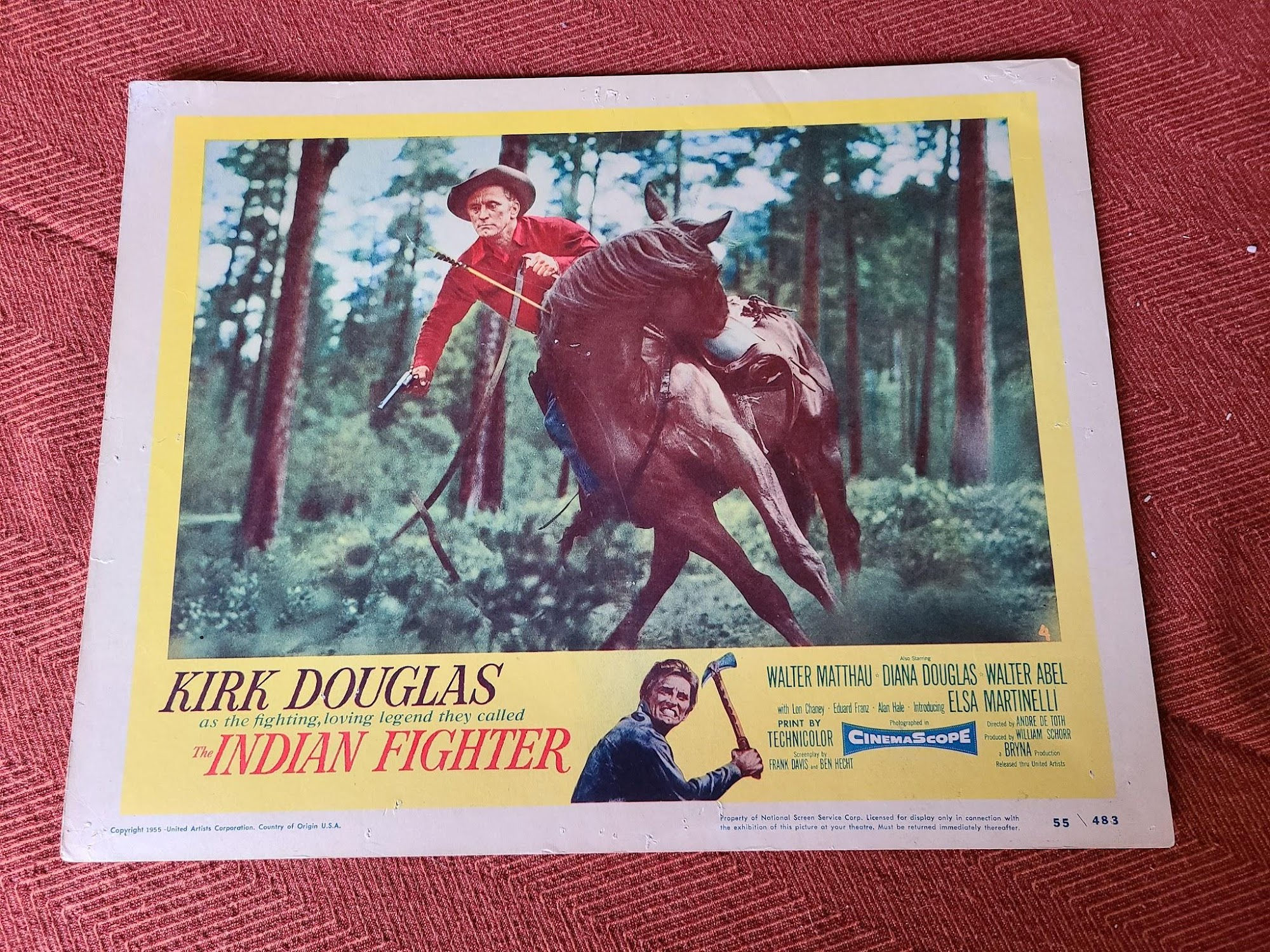 The Indian Fighter 1955 Western Lobby Cards