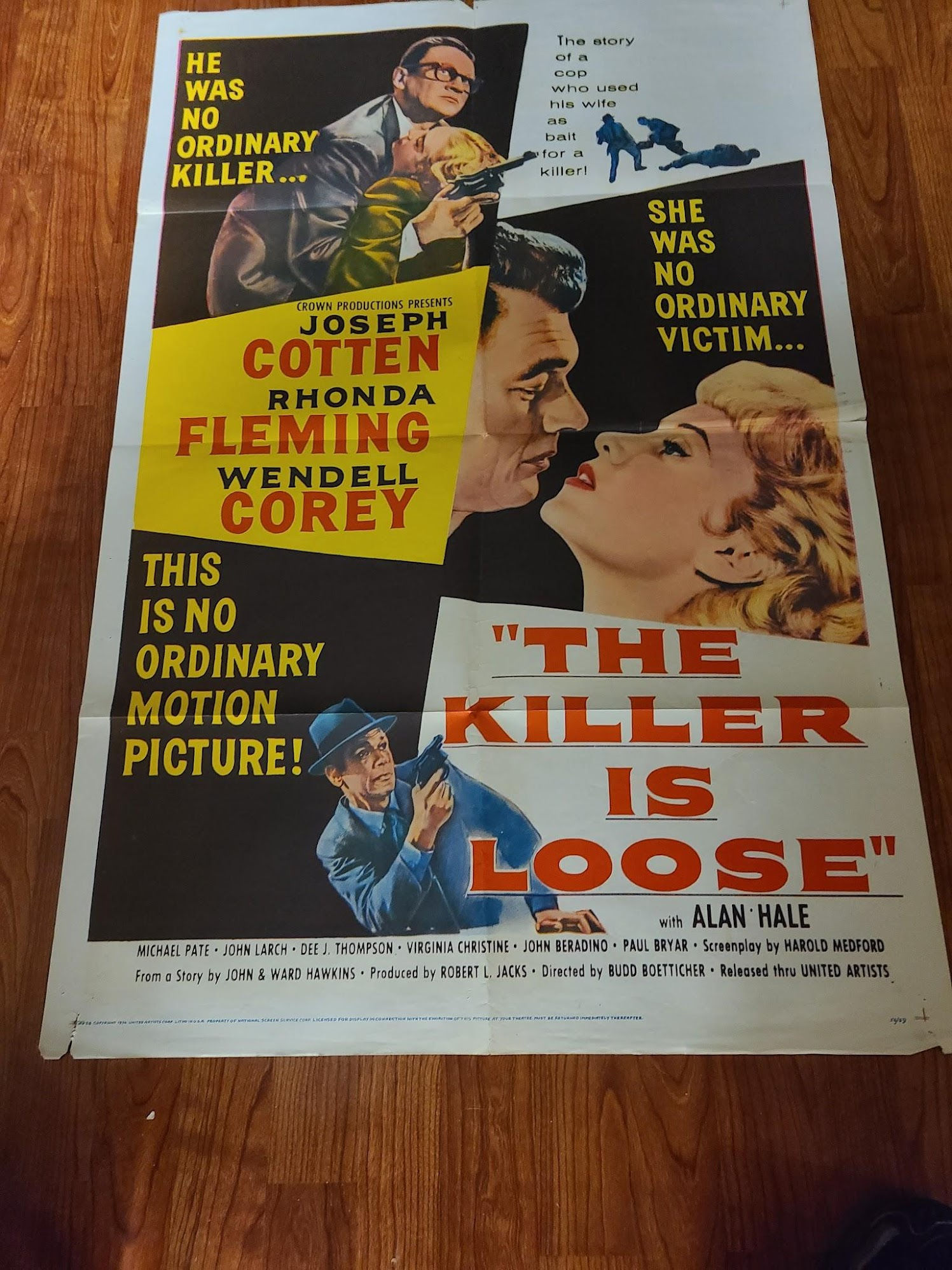 The Killer is Loose 1956 1 Sheets/US