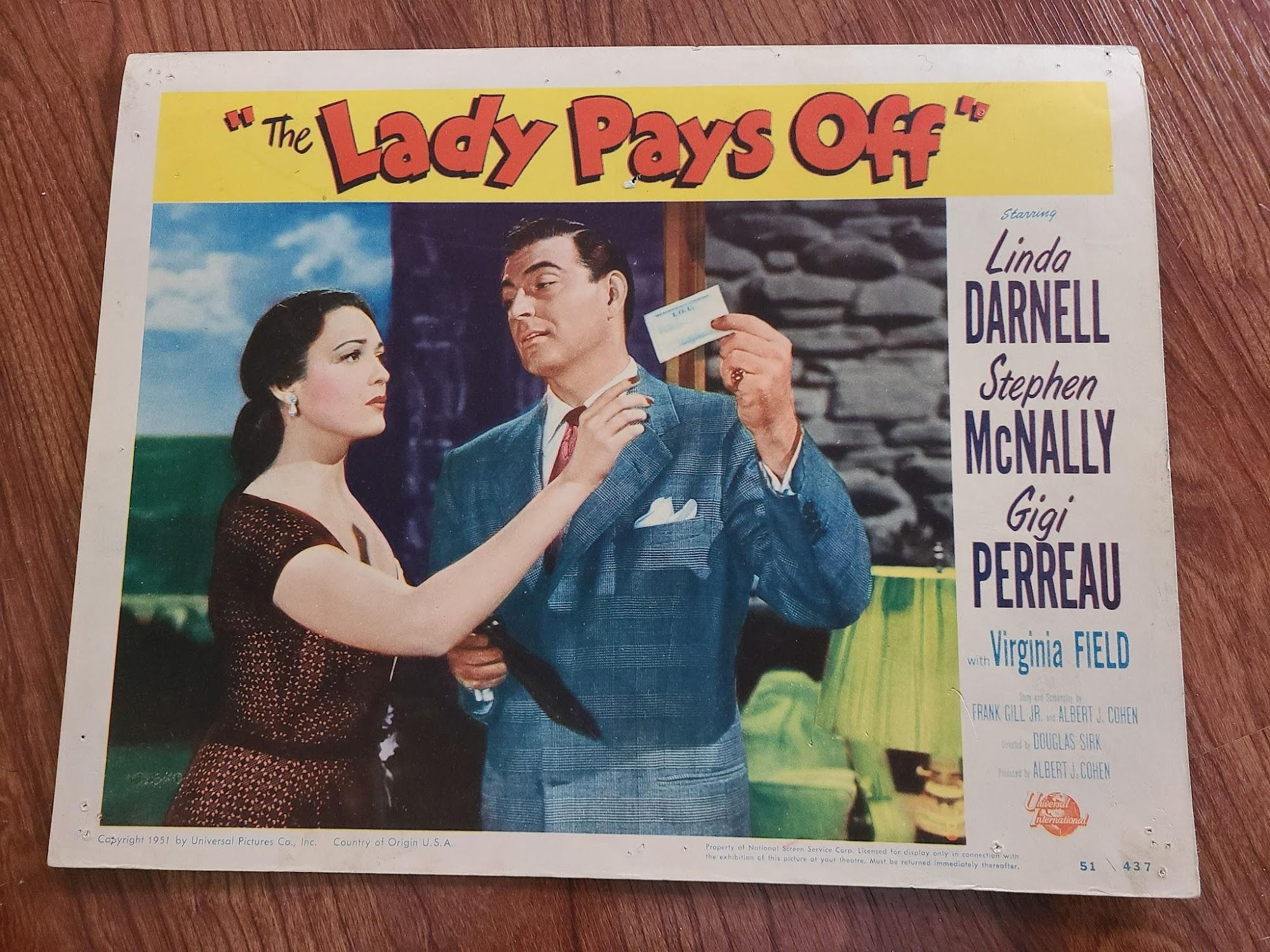 The Lady Pays off 1951 General Lobby Cards