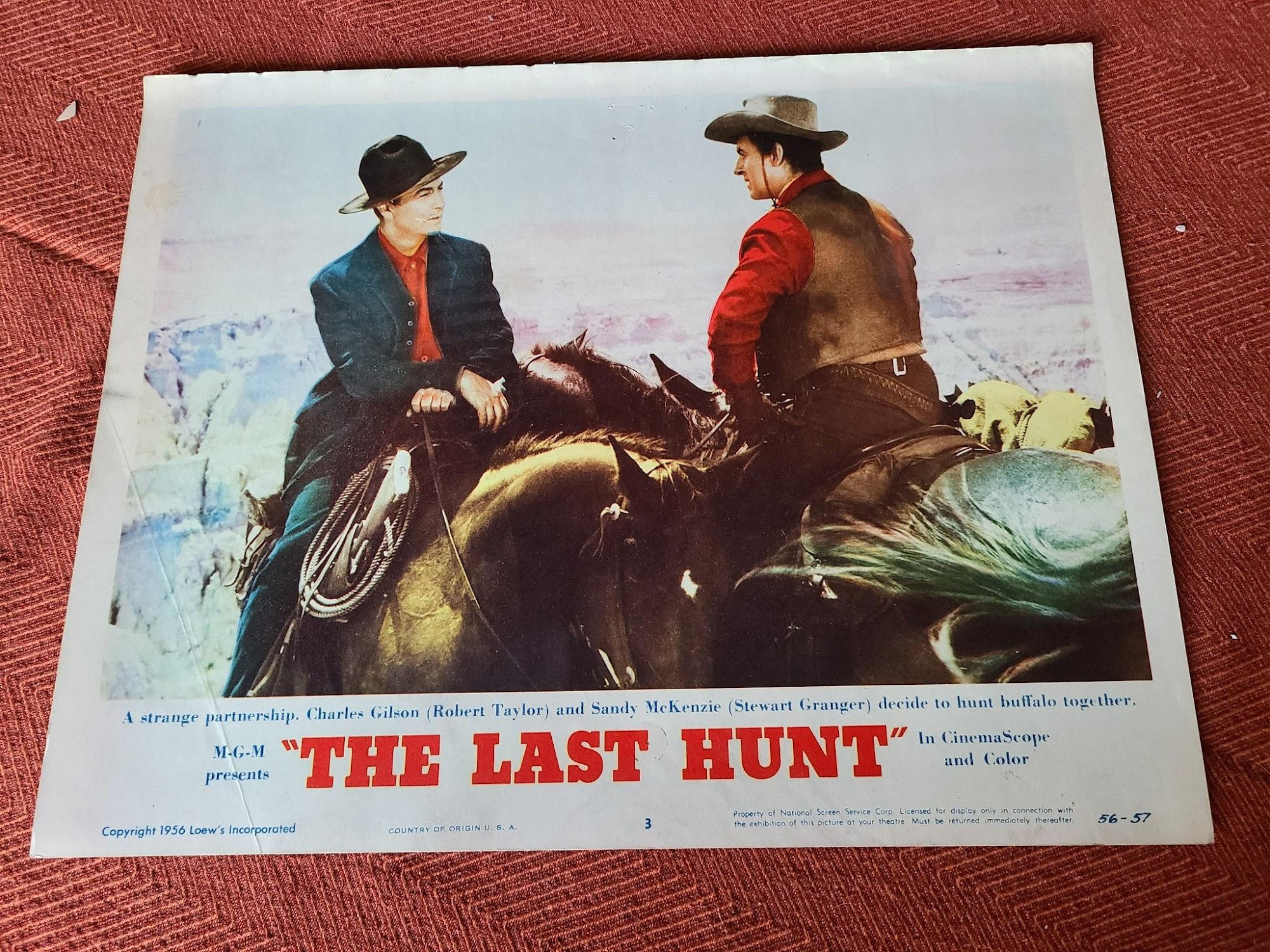The Last Hunt 1956 Western Lobby Cards