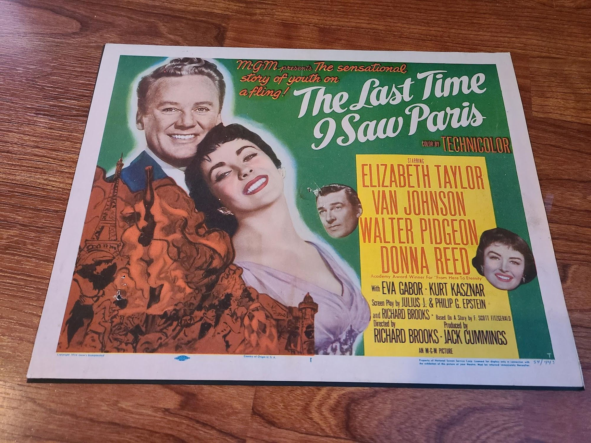 The Last Time I Saw Paris 1954 Title Cards
