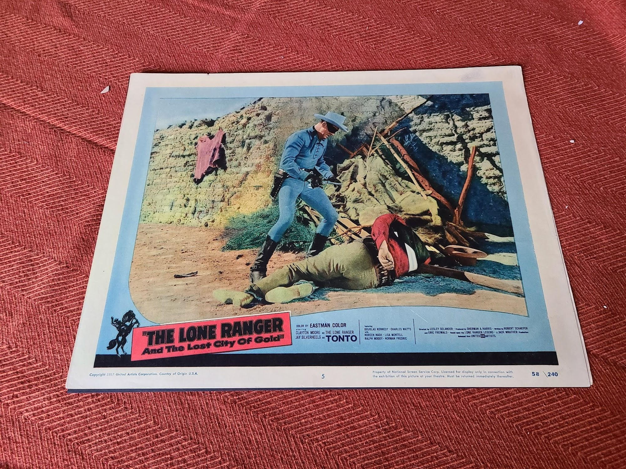 The Lone Ranger/ Lost City Of Gold 1958 Western Lobby Cards