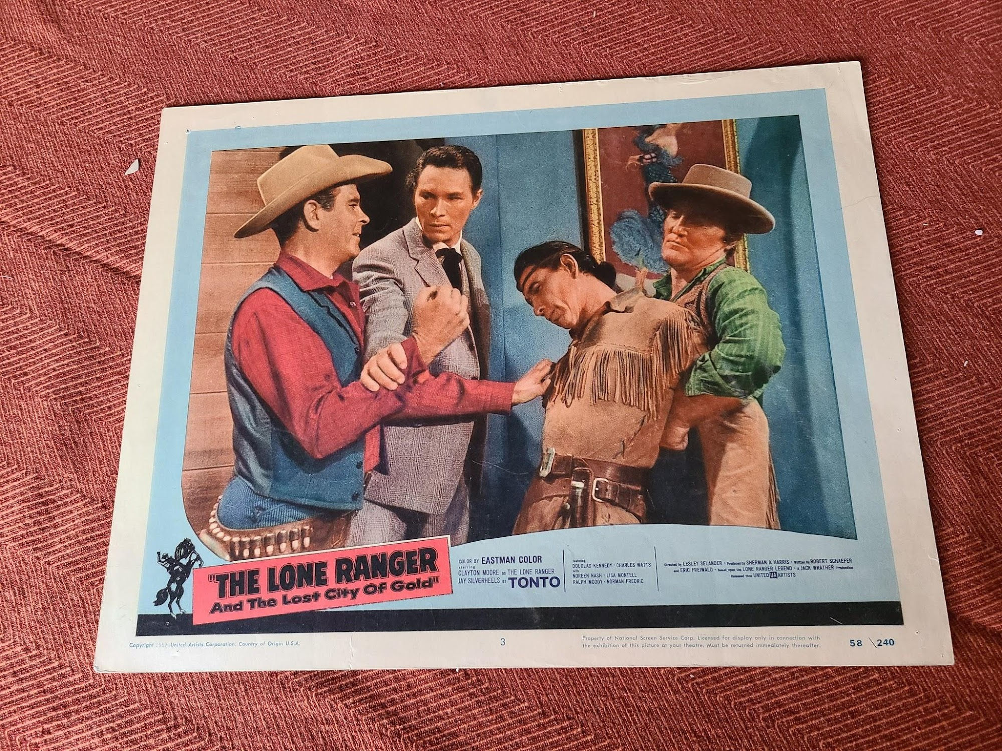 The Lone Ranger/ Lost City Of Gold 1958 Western Lobby Cards