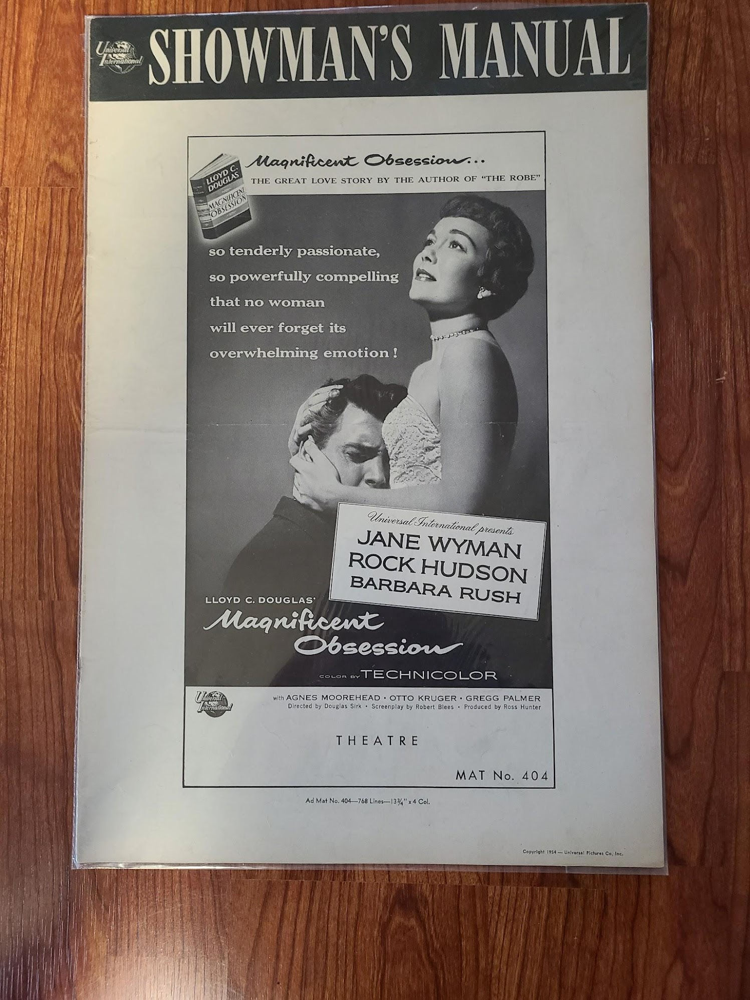 The Magnificent Obssesion 1954 Press Books