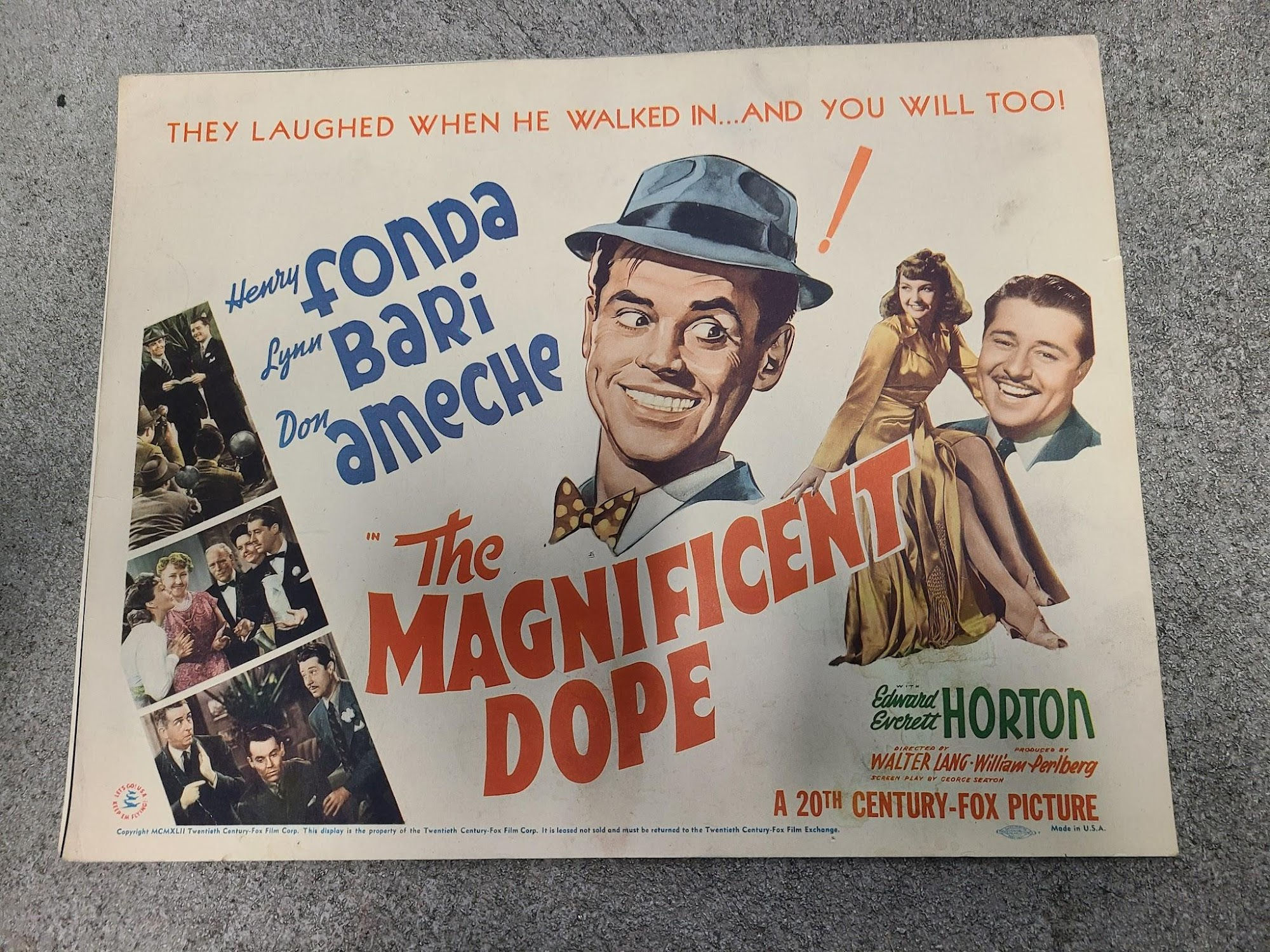The Magnifient Dope 1942 Title Cards