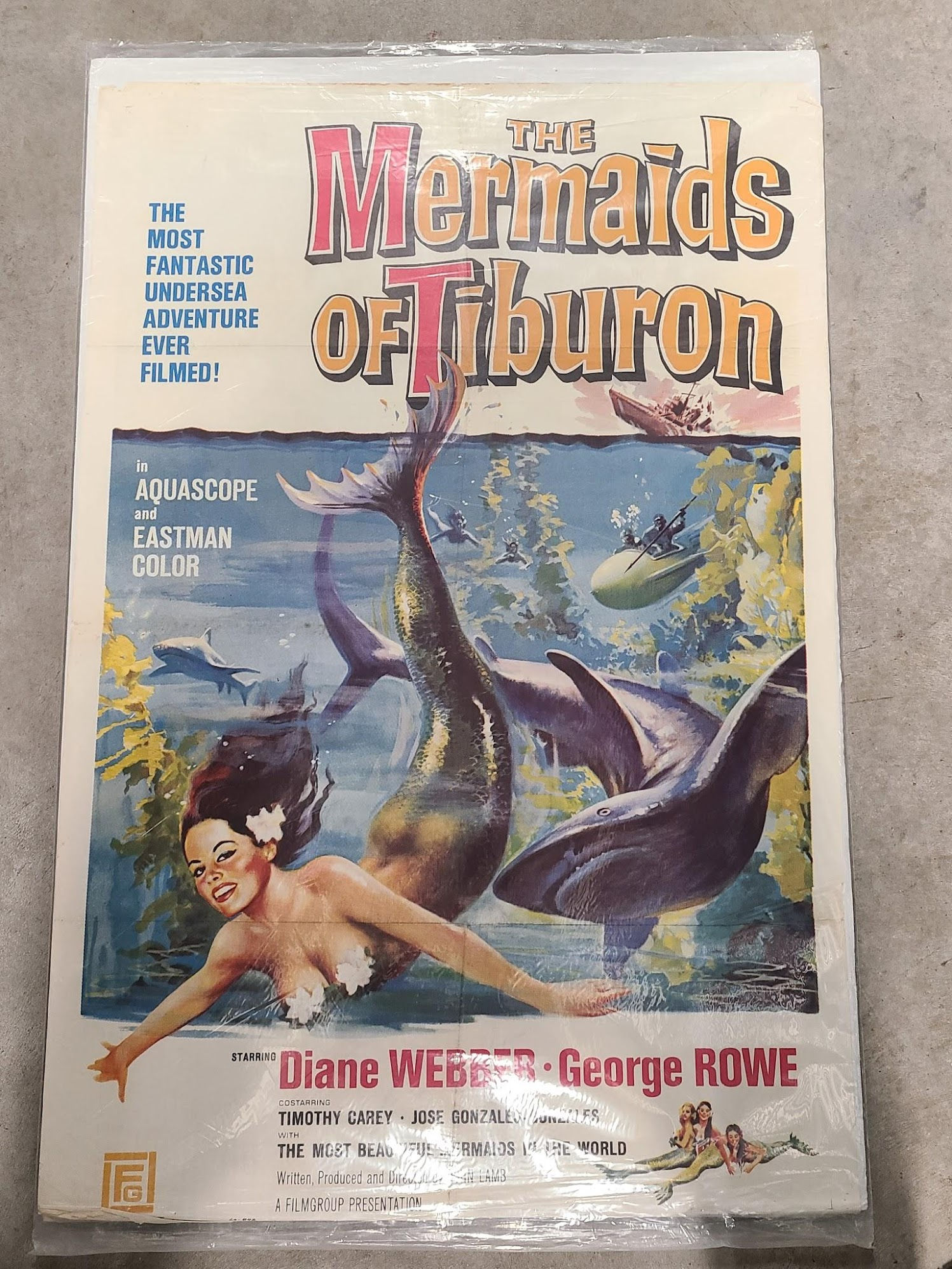 The Mermaids Of Tiburon 1962 1 Sheets/US