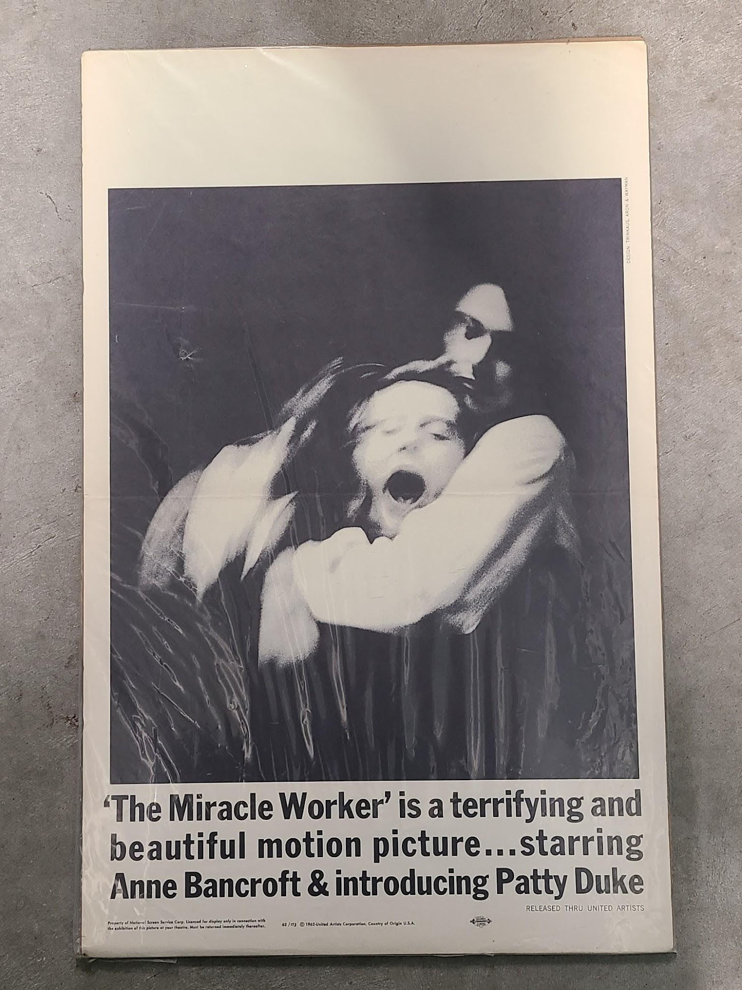 The Miracle Worker 1962 Window Cards