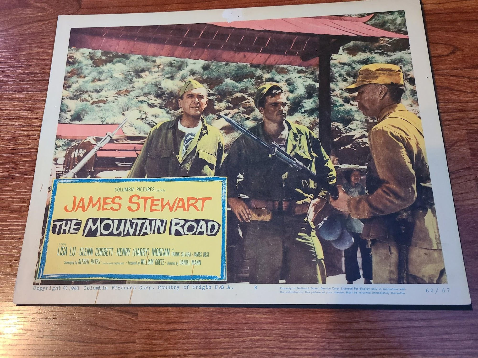The Mountain Road 1960 Military/Aviation Lobby Cards