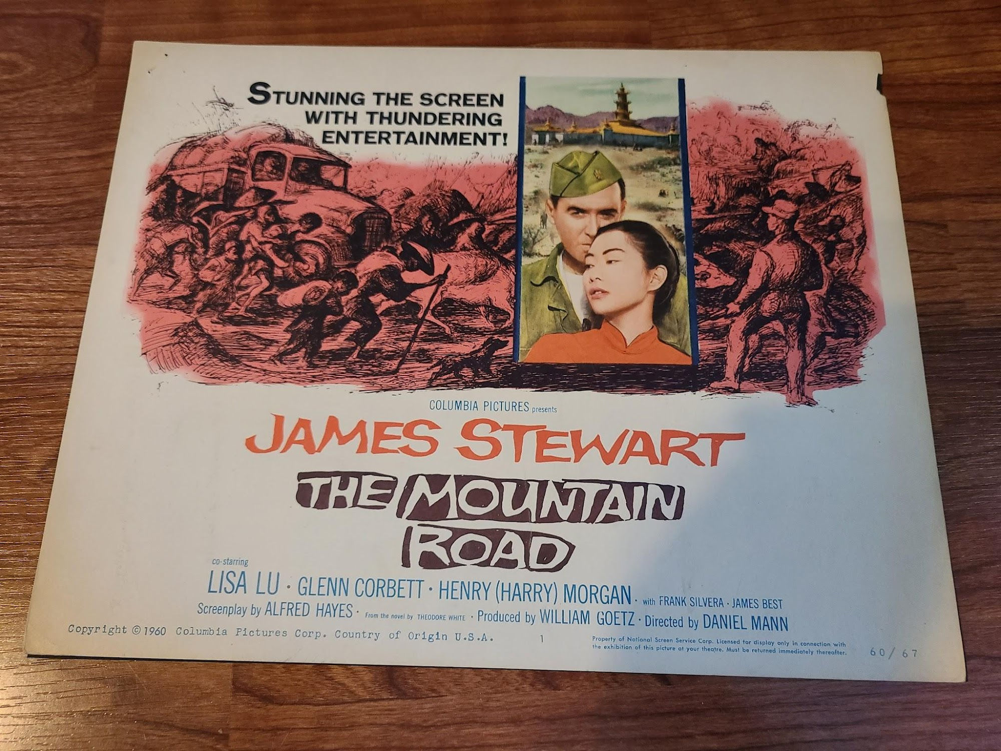 The Mountain Road 1960 Military/Aviation Lobby Cards