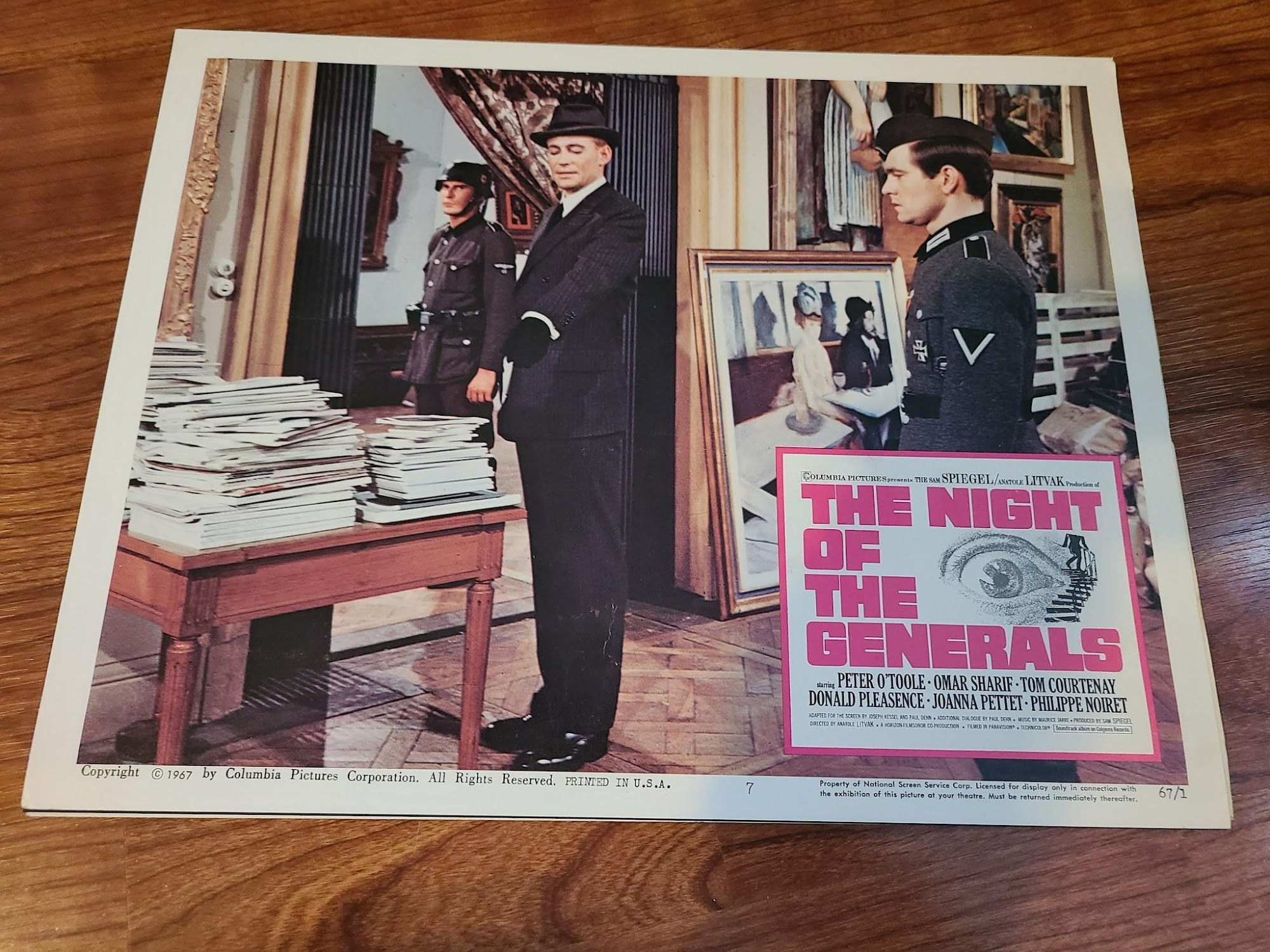 The Night Of The Generals 1967 Military/Aviation Lobby Cards