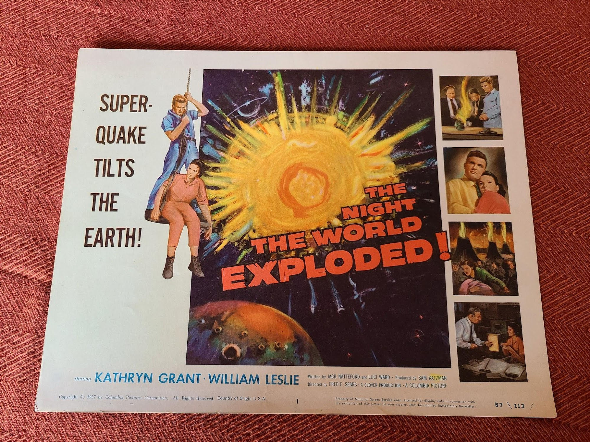 The Night The World Exploded 1957 Scifi/Horror