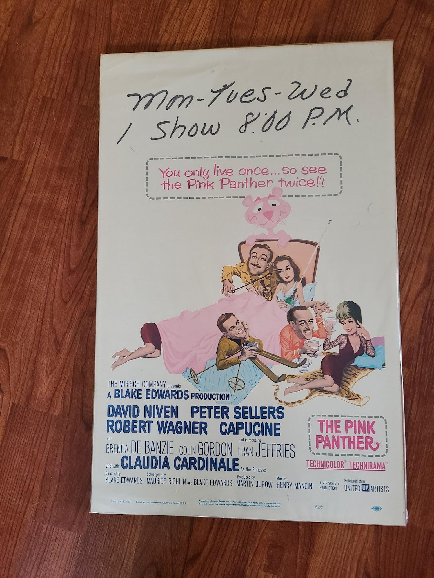 The Pink Panther 1963 Window Cards
